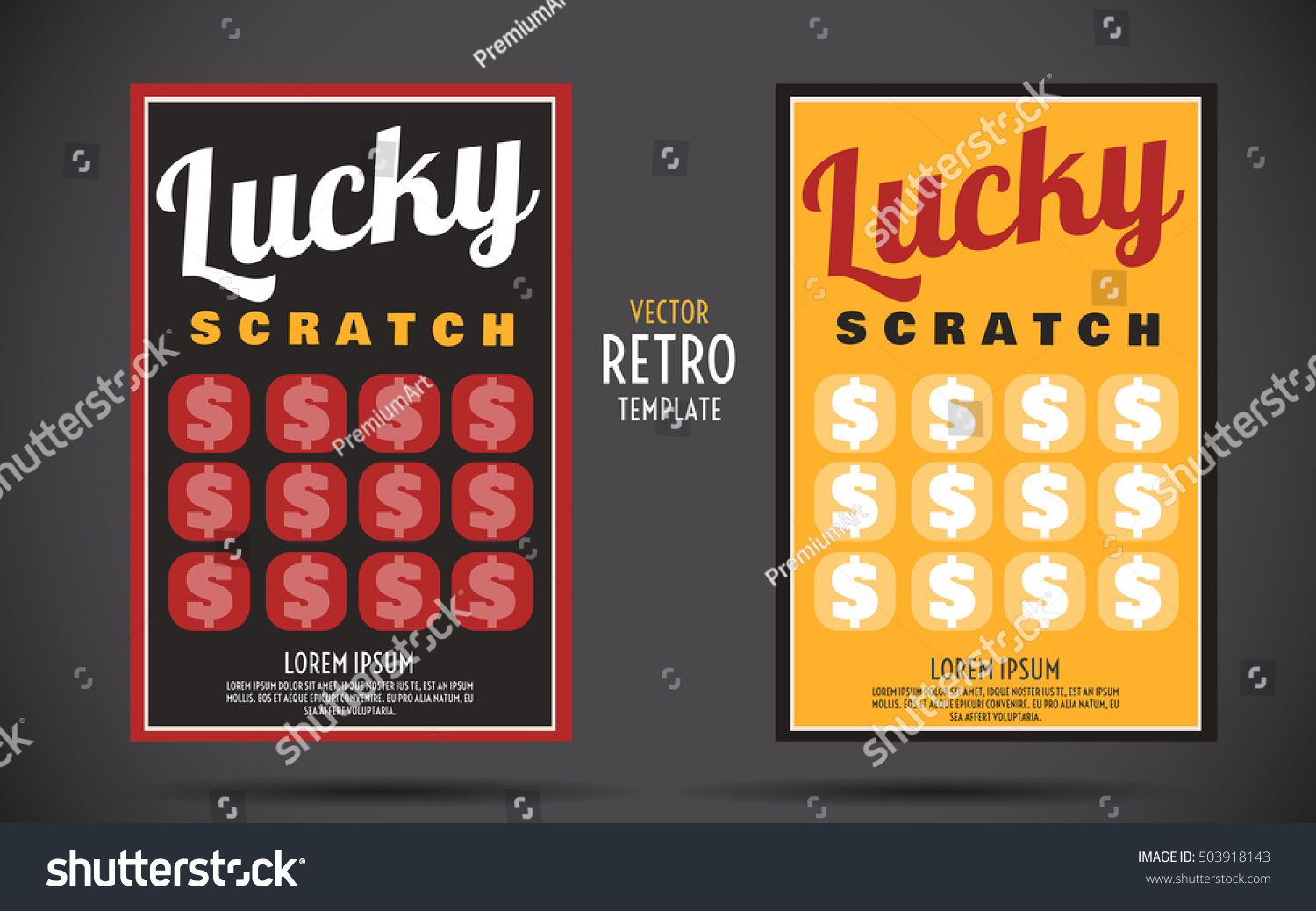 Scratch Off Lottery Card Creative Modern Stock Vector (Royalty Free ...