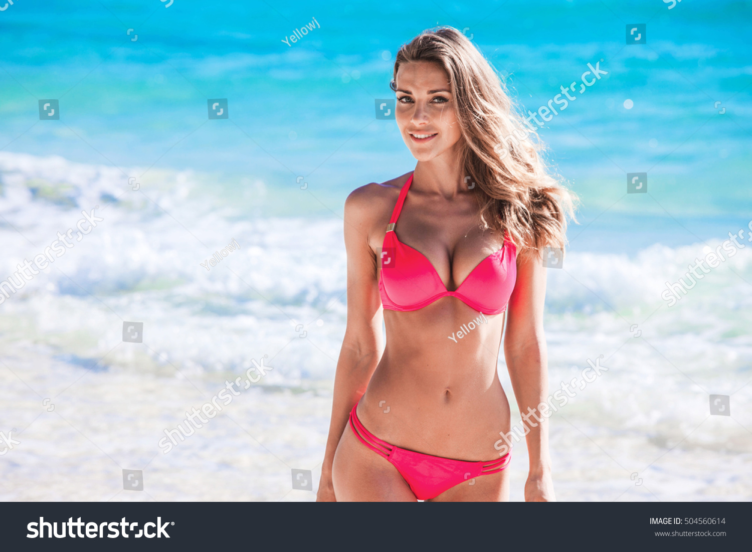 Hot Sexy Woman Tight Bikini Stock Photo 301500065