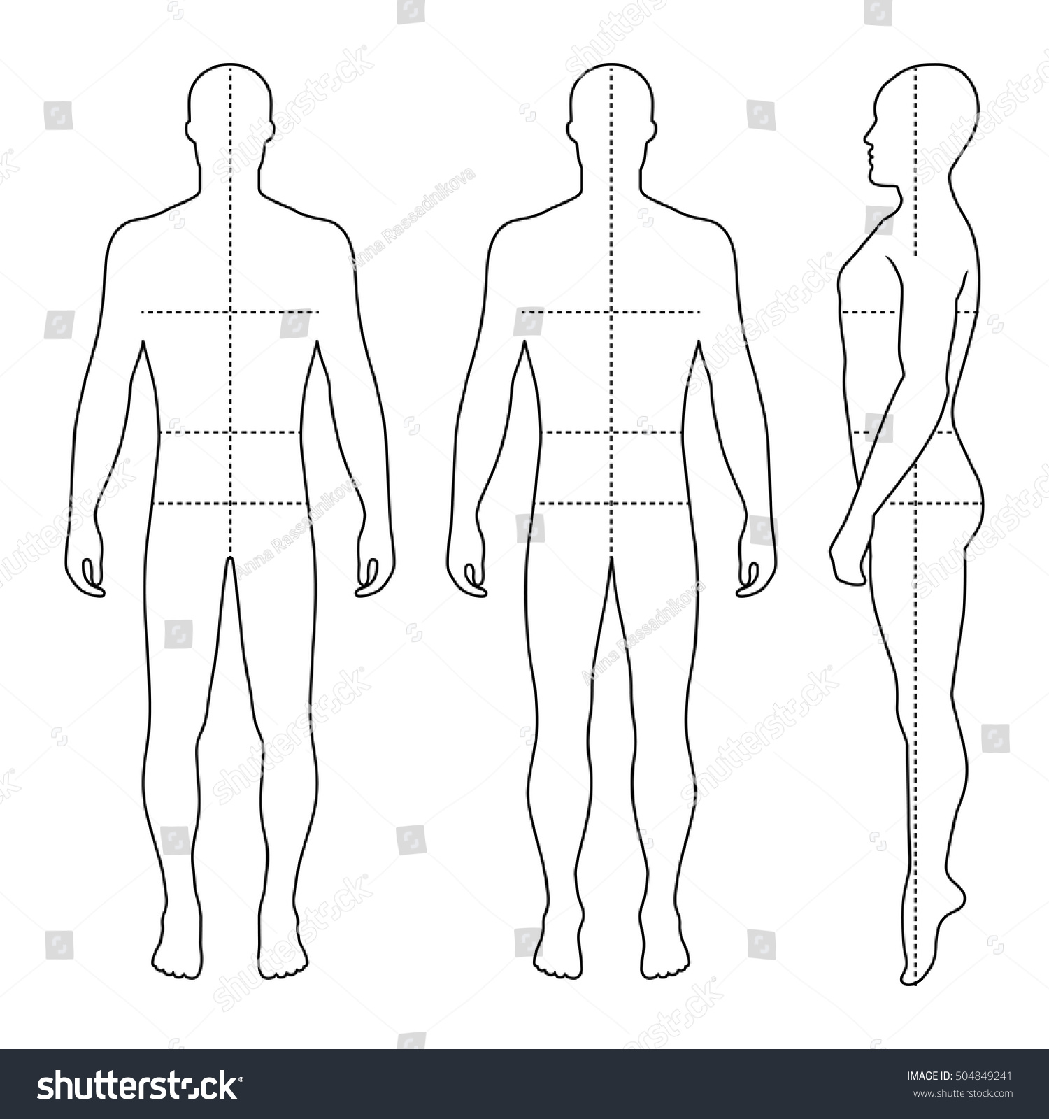 Fashion Bald Man Full Length Outlined Stock Vector (Royalty Free ...