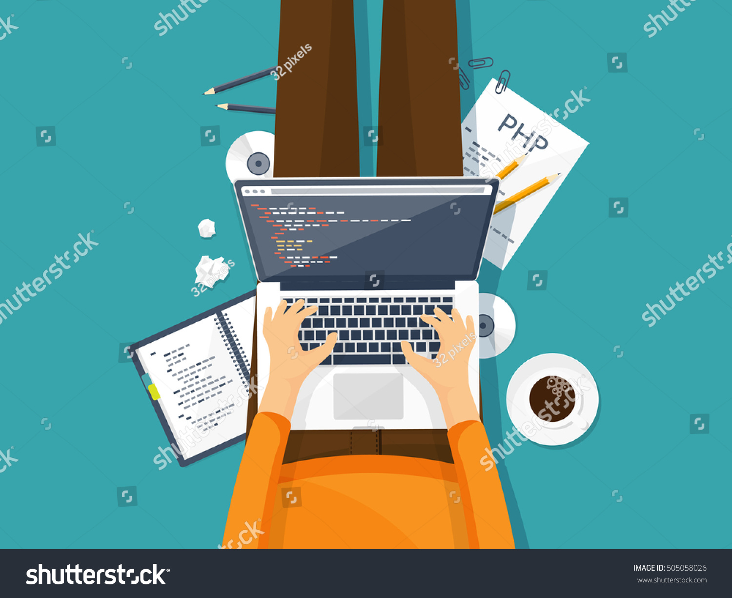 Programming Coding Backgroundflat Designprogram Source Codesoftware ...