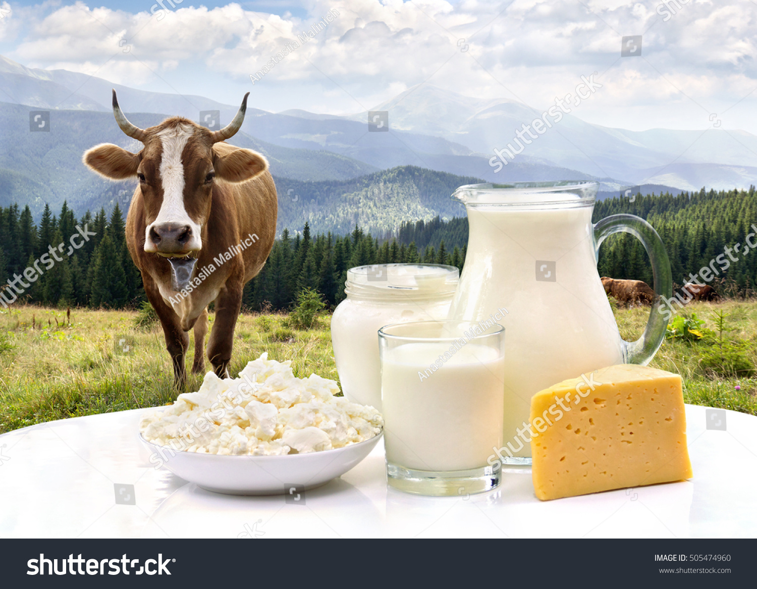 Корова и молочные продукты