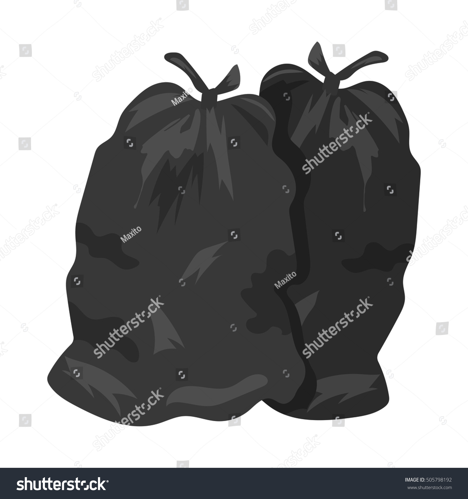 Garbage Bags Vector Illustration Cartoon Style Stock Vector (Royalty