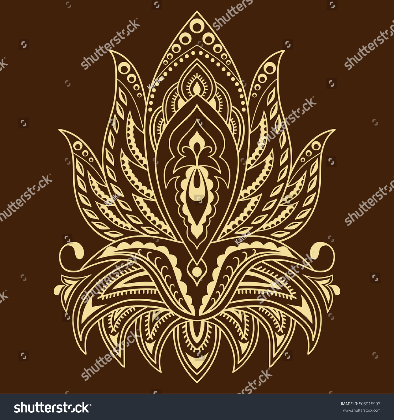 Mehndi Lotus Flower Pattern Henna Drawing Stock Vector Royalty Free 505915993 Shutterstock 5107