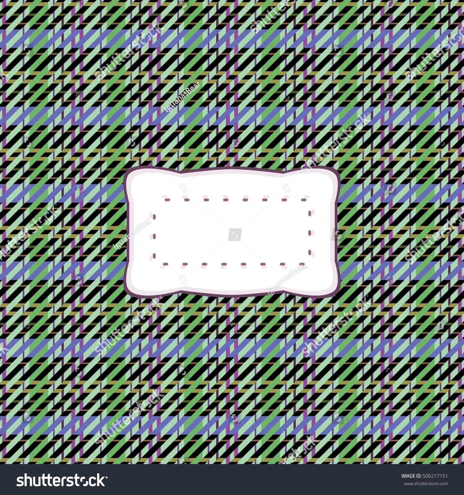 Blue Violet Green Checkered Texture Retro Stock Illustration 506217151 ...