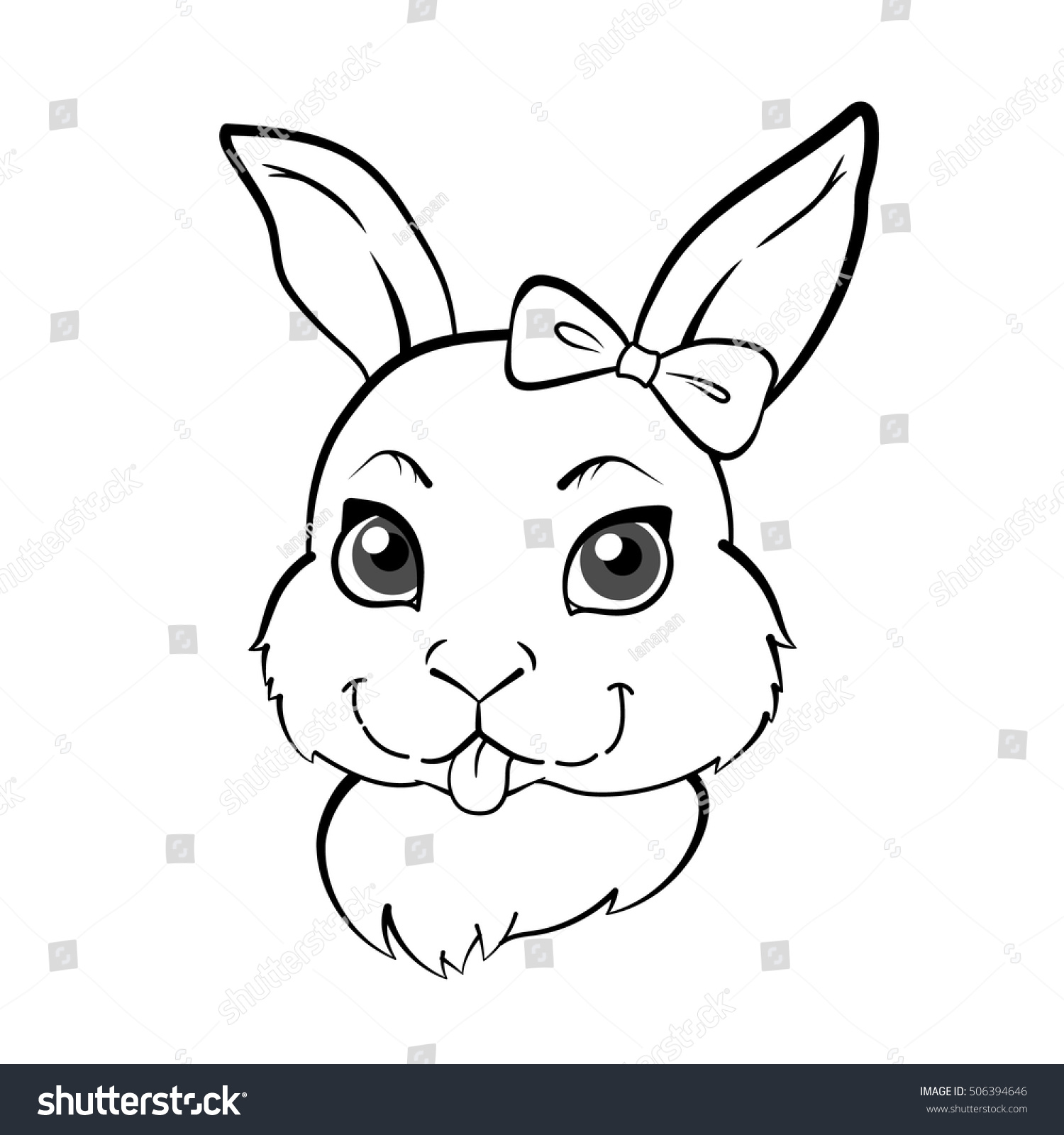 Как нарисовать голову кролика