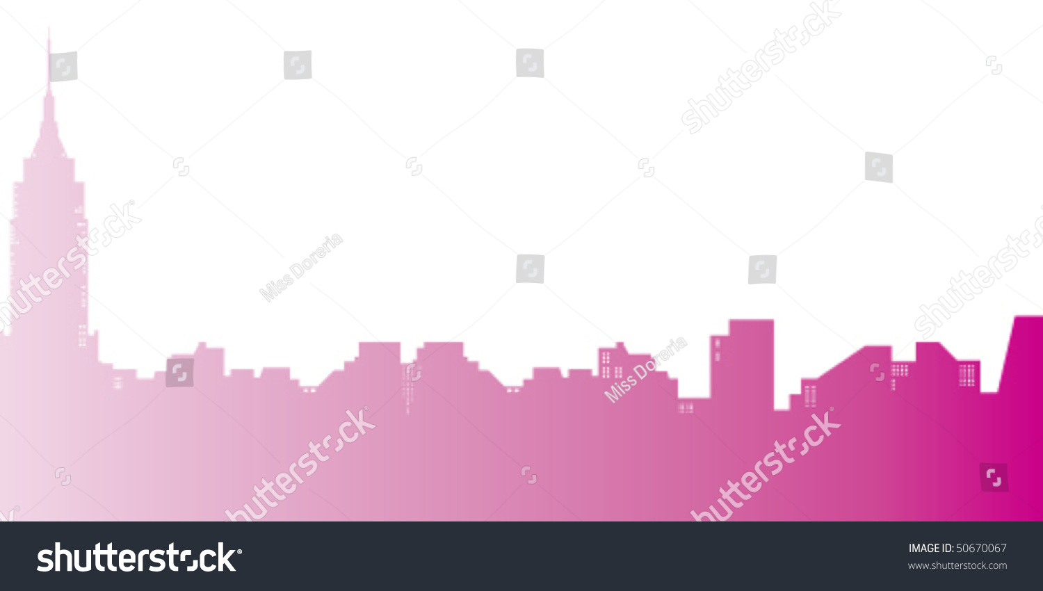 New York City Skyline Gradient Vector Stock Vector (Royalty Free ...