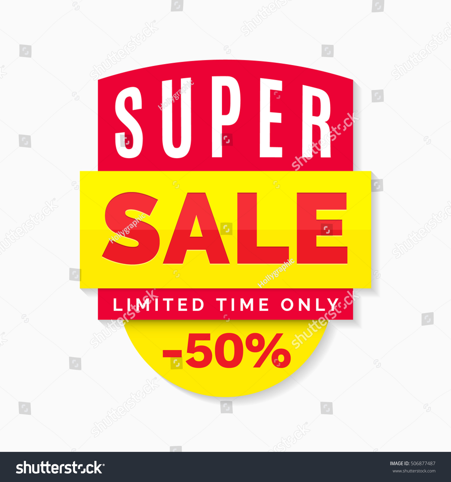 Super Sale Banner Limited Time Only Stock Vector (Royalty Free ...