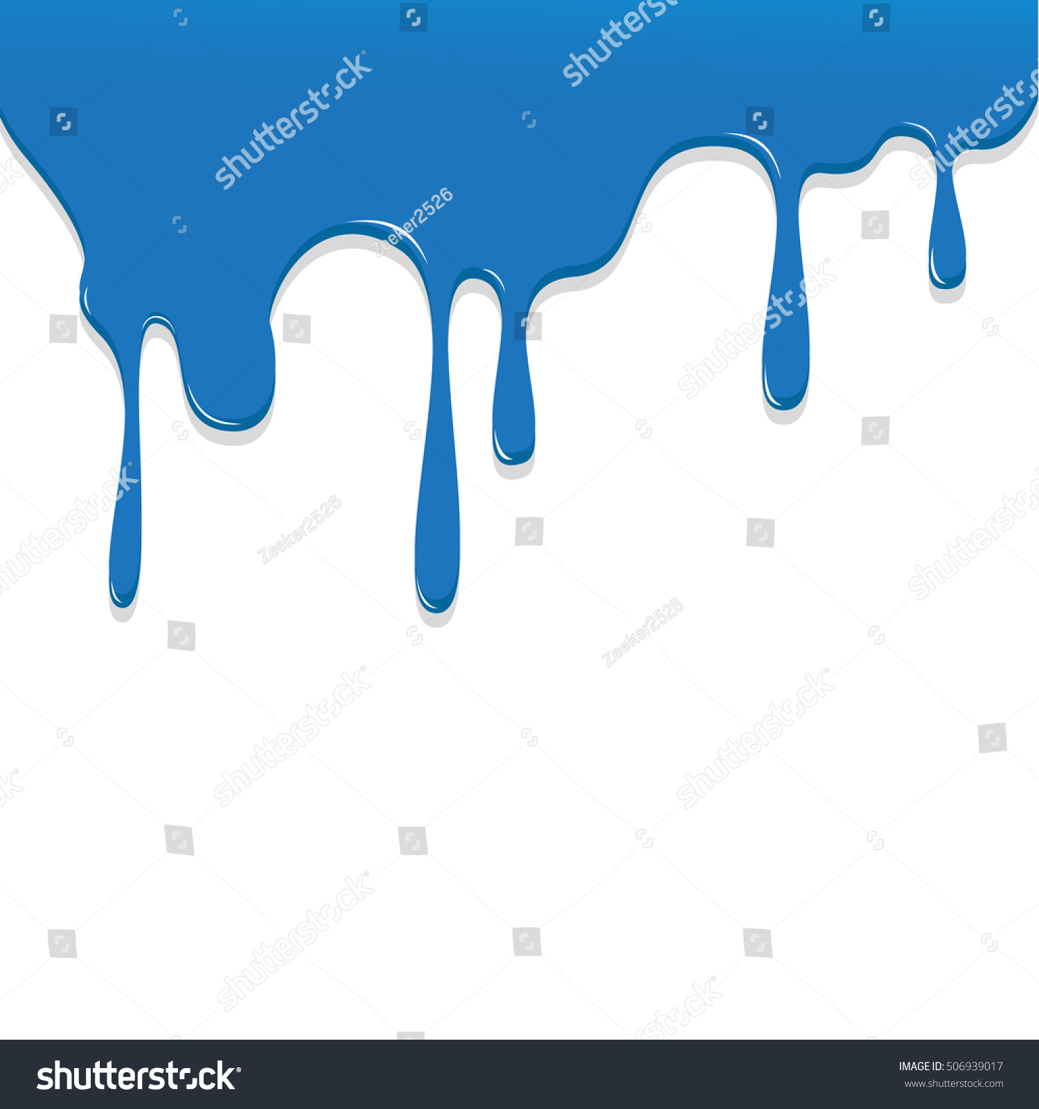 Paint Blue Color Dripping Color Dropping Stock Vector (Royalty Free ...