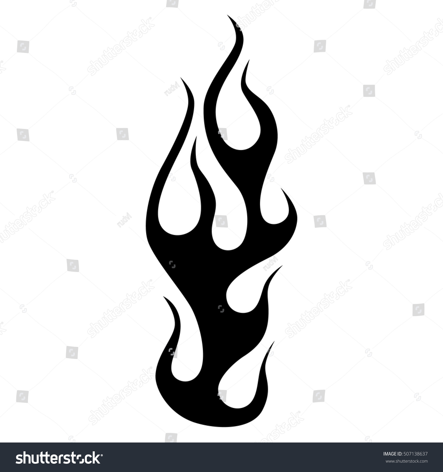 Flame Stencil simple