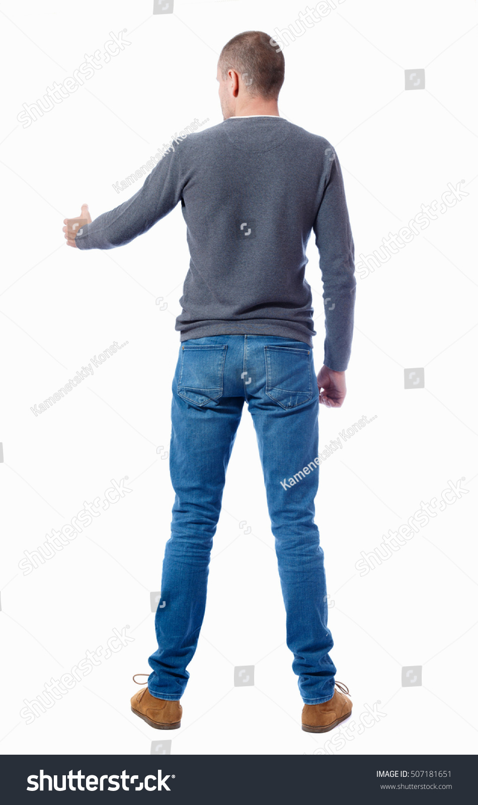 Back Side View Man Shirt Handshake Stock Photo 507181651 | Shutterstock