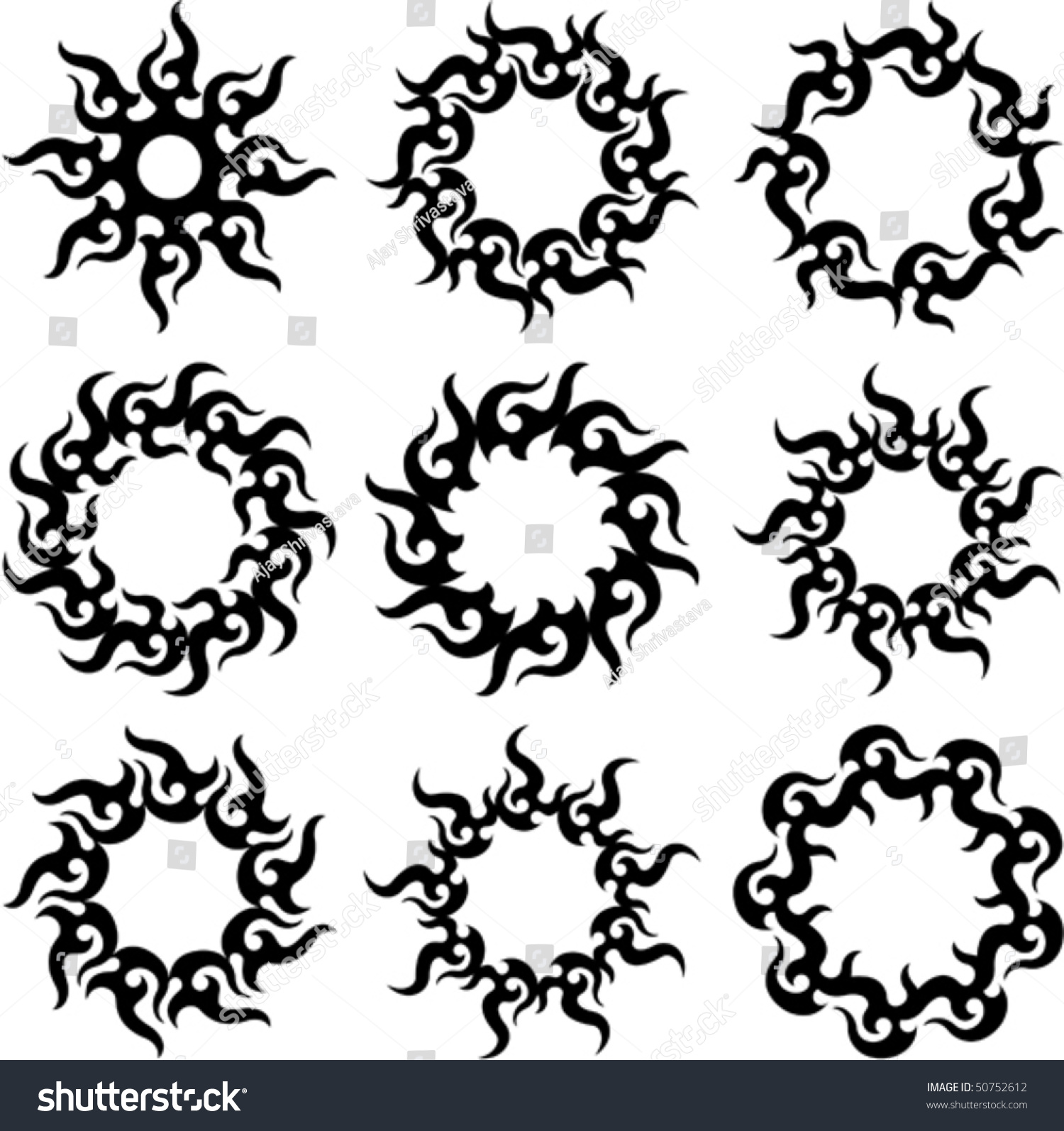 Tattoo Sun Stock Vector (royalty Free) 50752612 