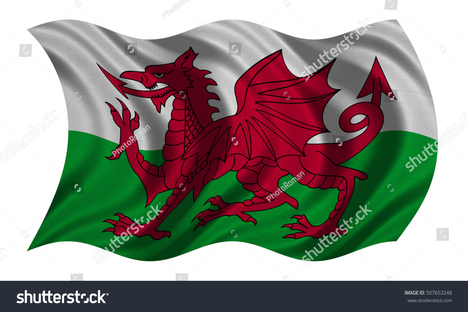 Welsh National Official Flag Patriotic Symbol Stock Illustration ...