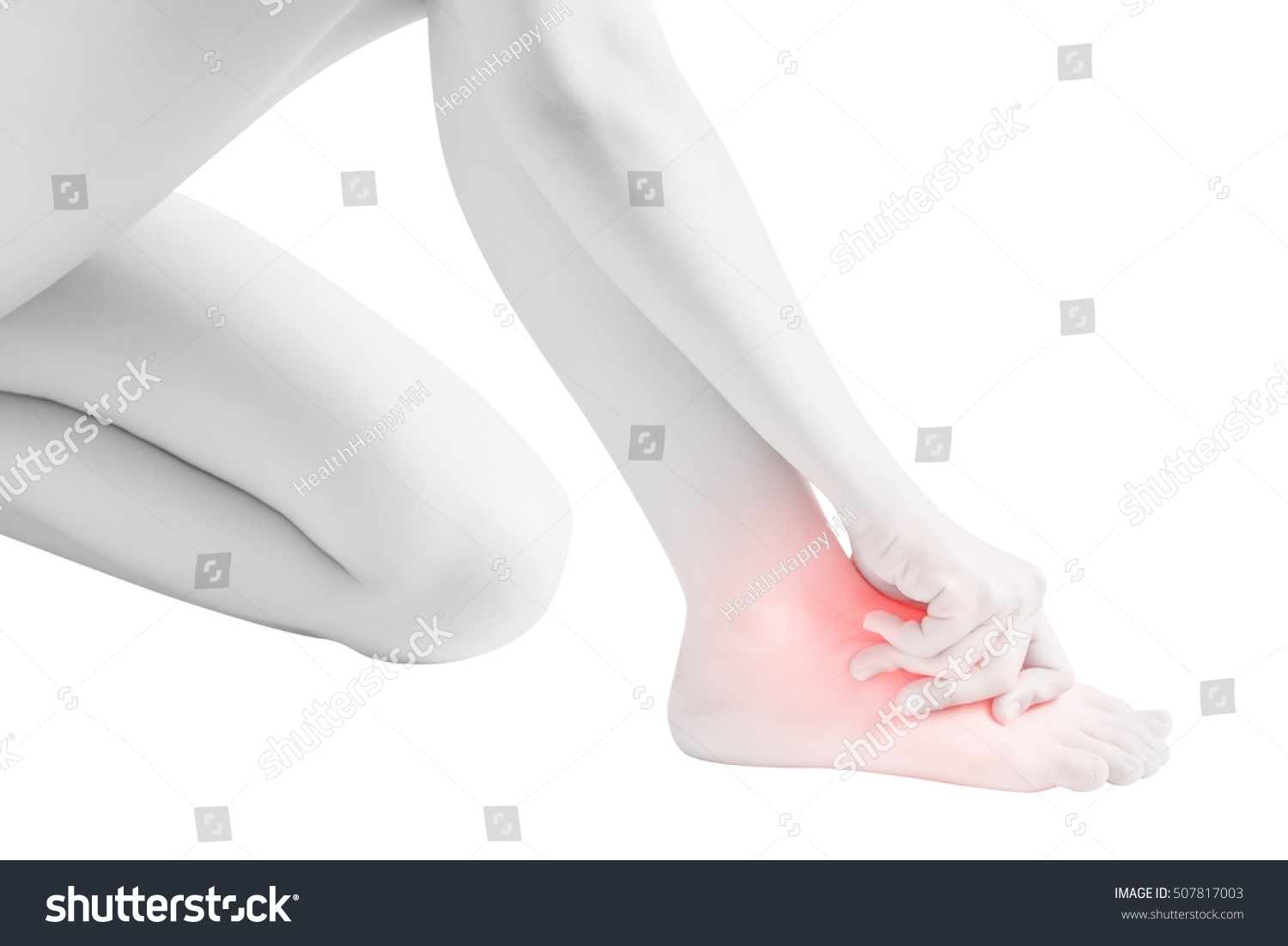 Acute Pain Woman Feet Isolated On Stock Photo 507817003 | Shutterstock