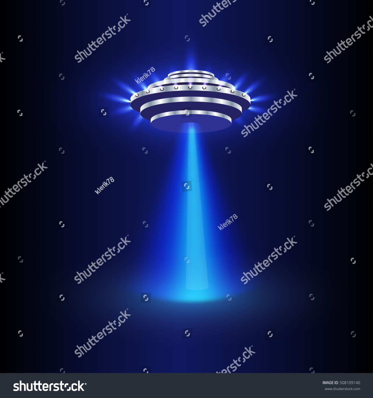 Ufo Light Vector Alien Sky Beams Stock Vector (Royalty Free) 508109140 ...