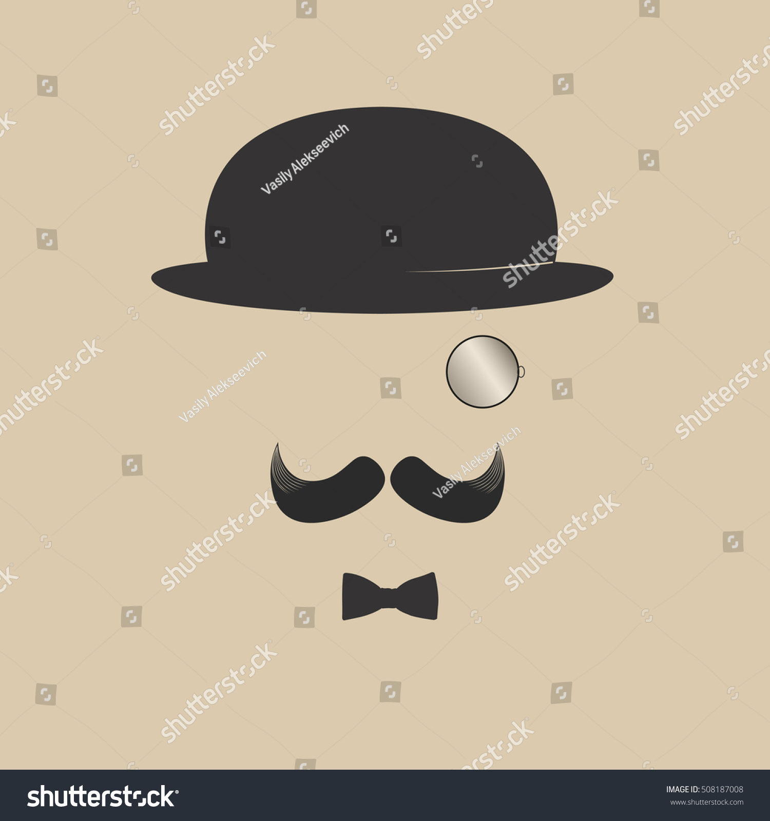 Vector Illustration Logo Poirot On Beige Stock Vector (Royalty Free ...