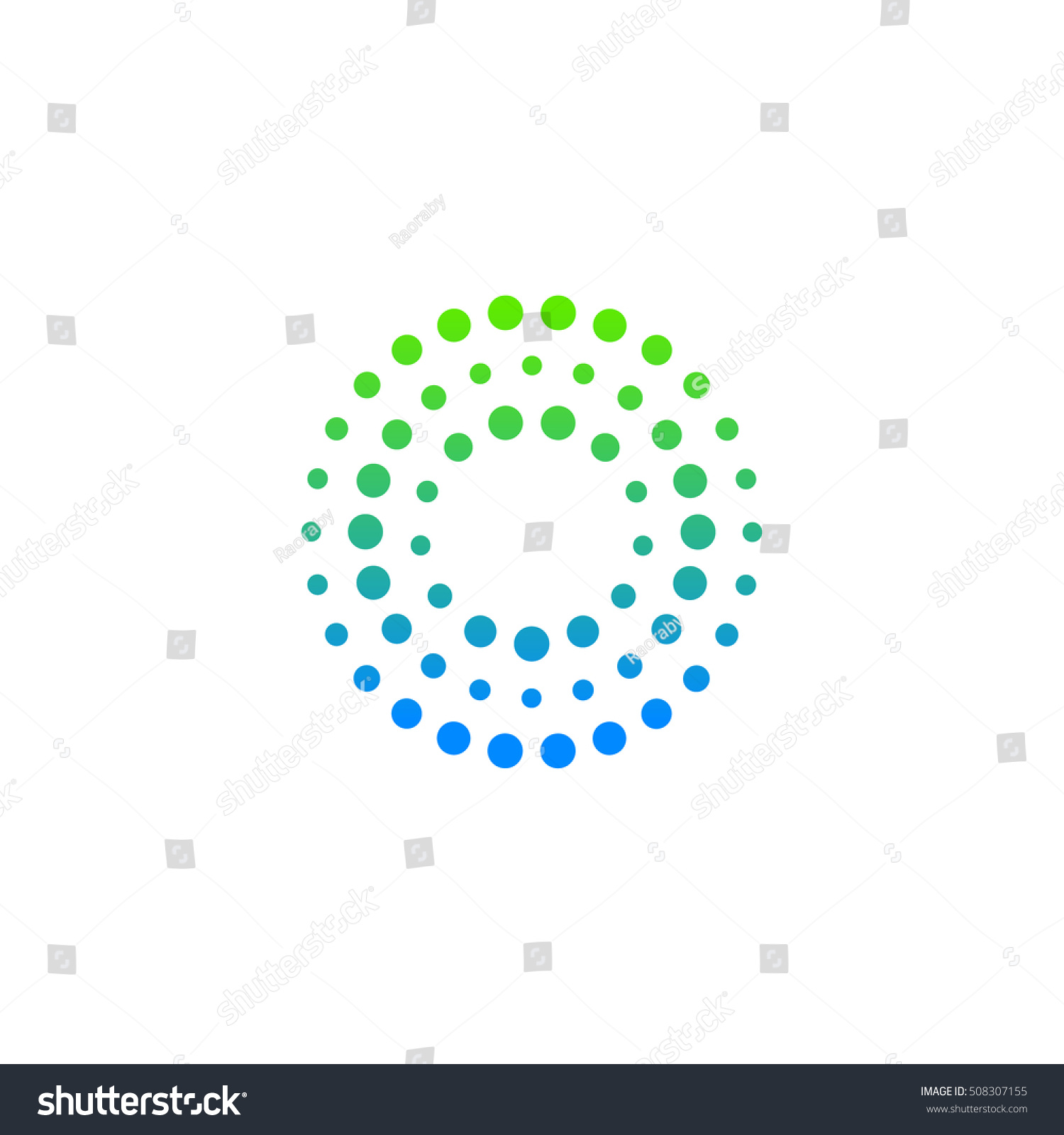 Letter O Logo Design Dots Dotted Stock Vector (Royalty Free) 508307155 ...