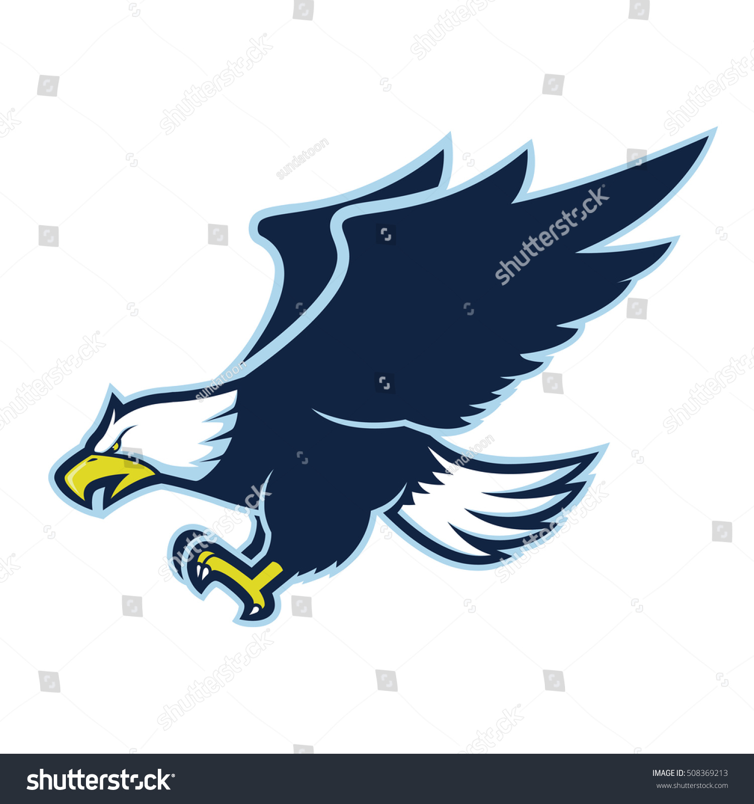 Flying Eagle Mascot Stock Vector (Royalty Free) 508369213 | Shutterstock