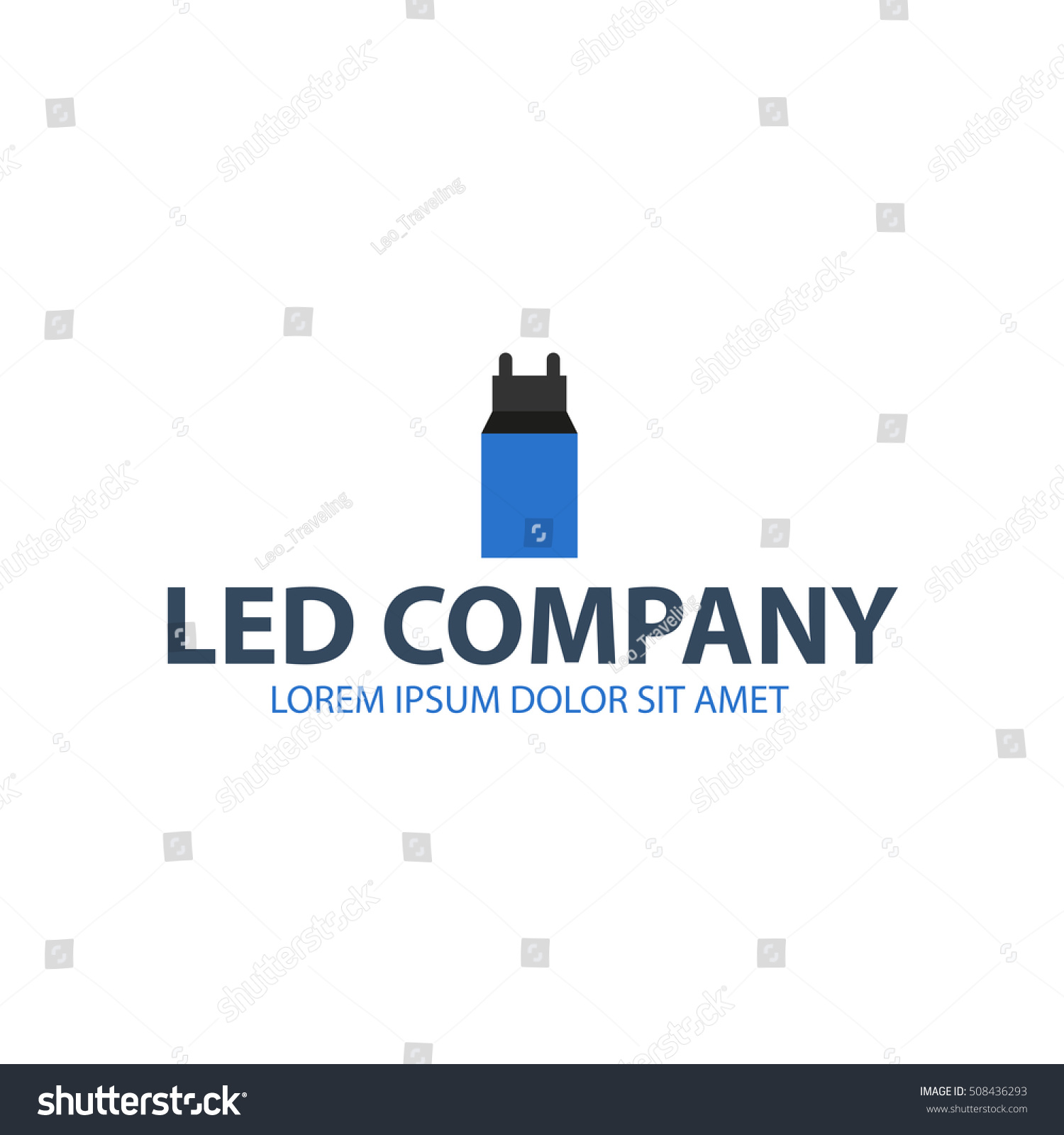 Led Bulb Logo Led Company Logo Stock Vector Royalty Free 508436293