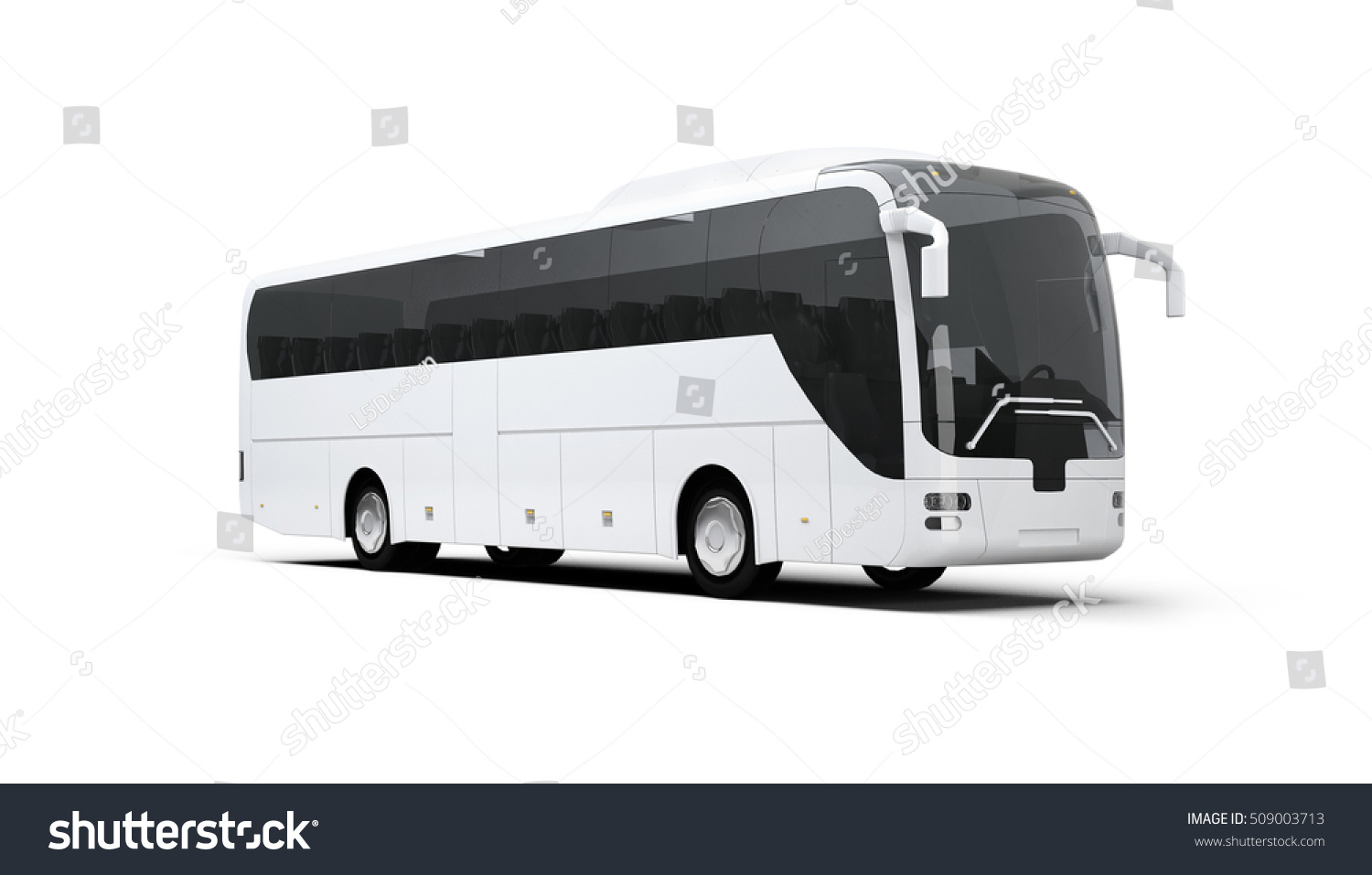 Coach Bus Mockup 3d Illustration Stock Illustration 509003713 ...