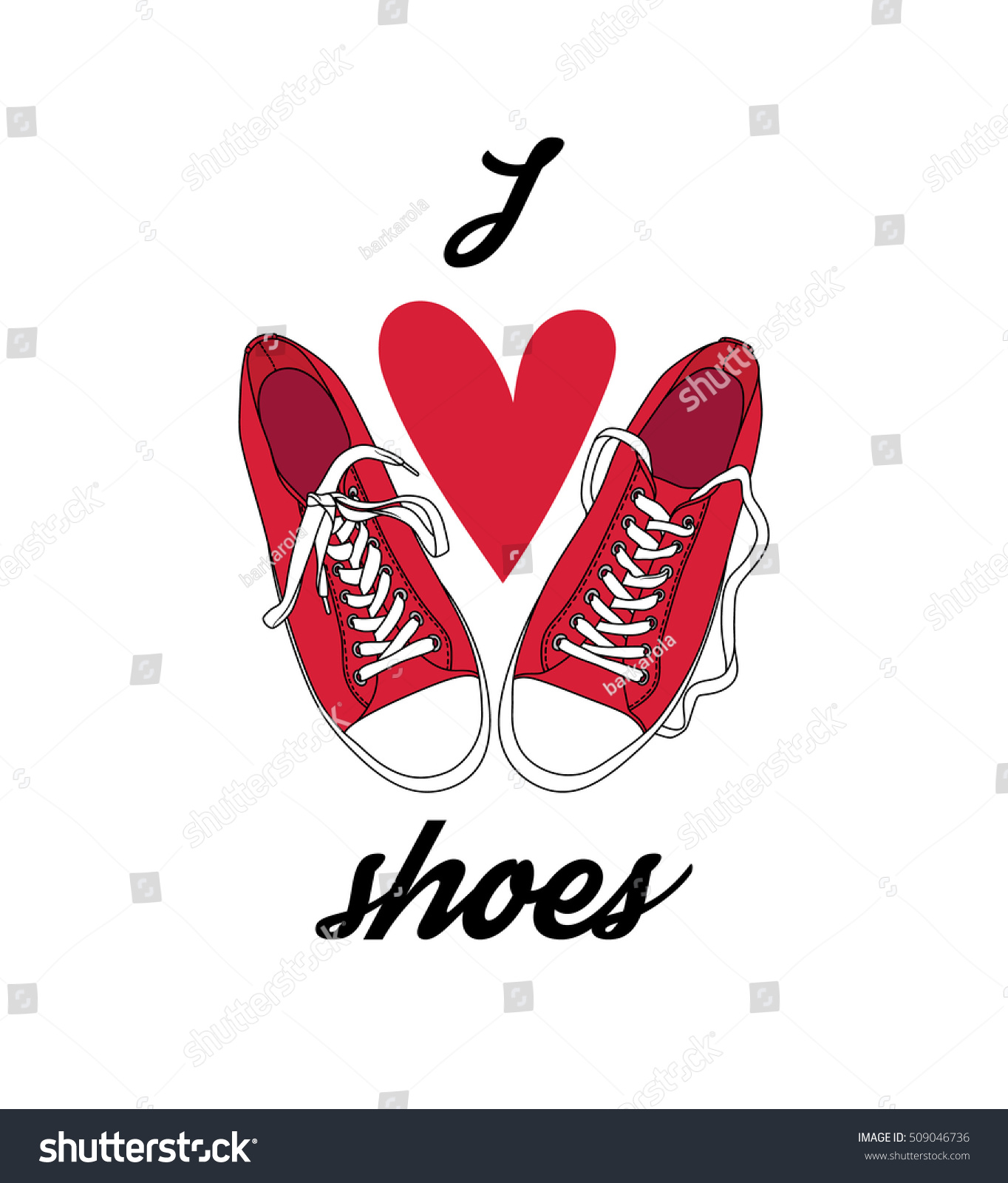 Love Shoes Poster Vector Illustration Pair Stock Vector (Royalty Free ...