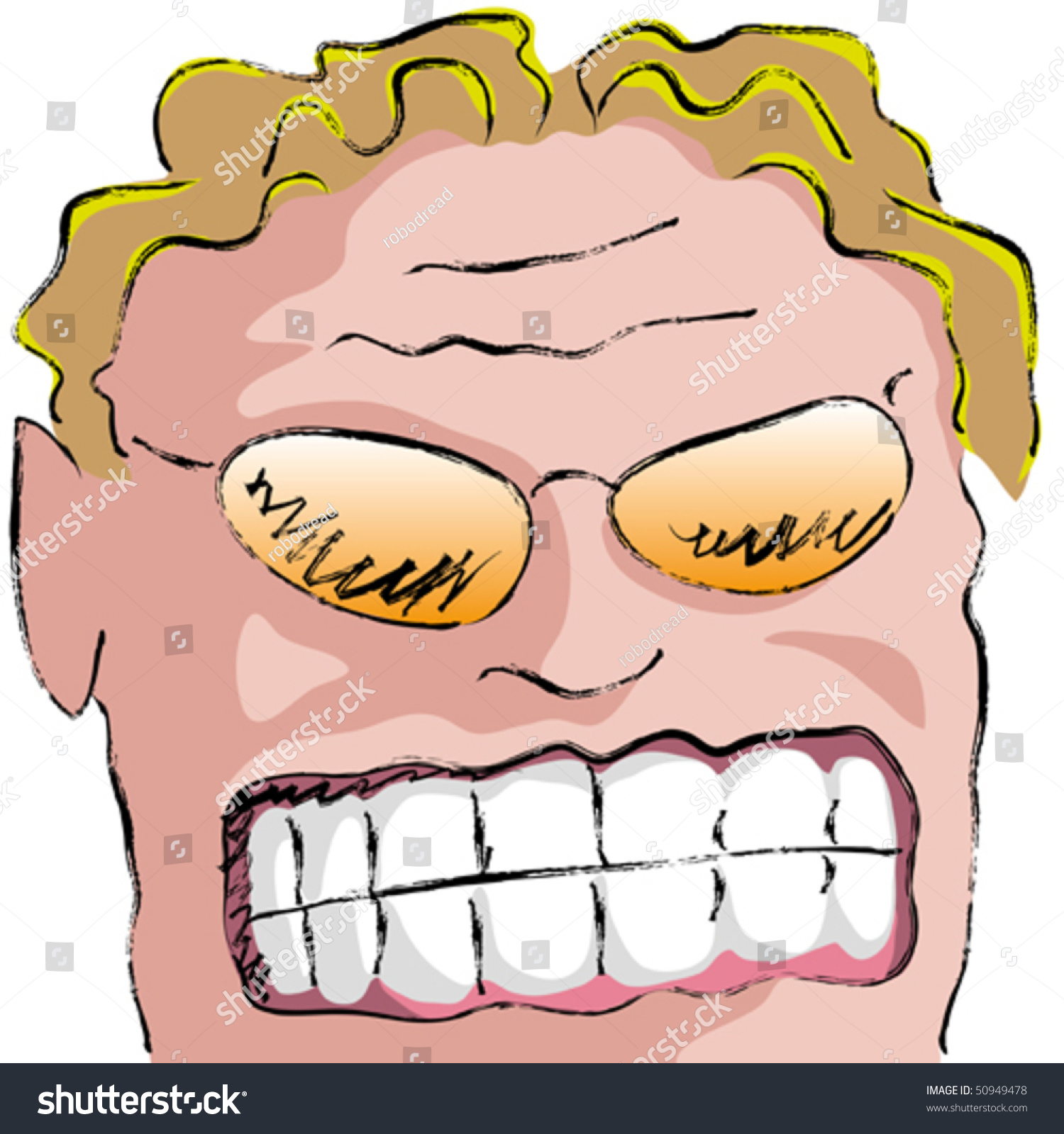 Face Angry Person Sketch Drawing Vector Stock Vector (Royalty Free