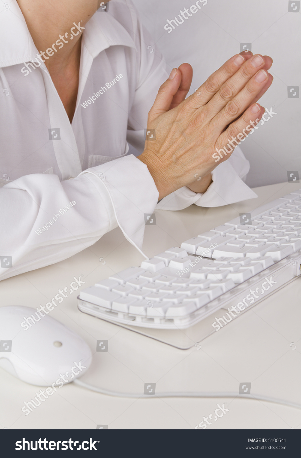 praying hands keyboard