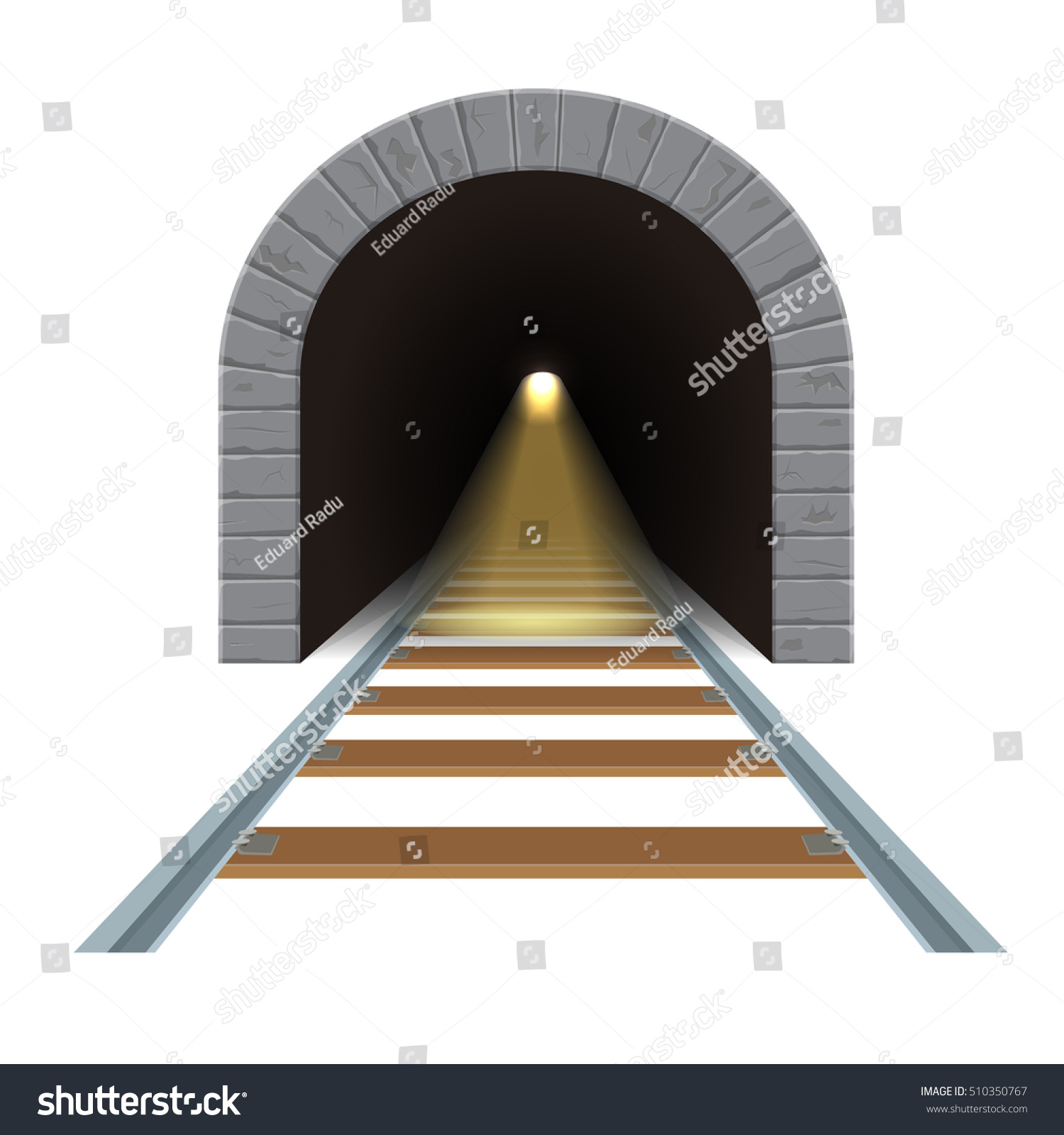 Вектор туннель ЖД