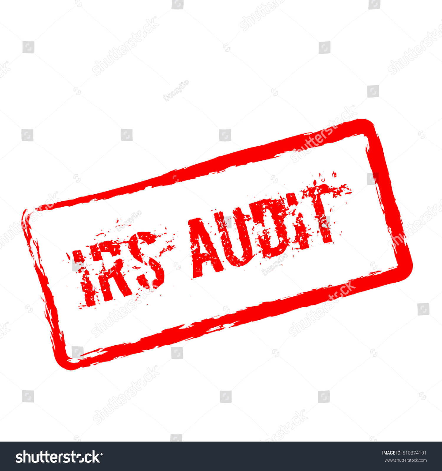 Irs Audit Red Rubber Stamp Isolated Stock Vector Royalty Free