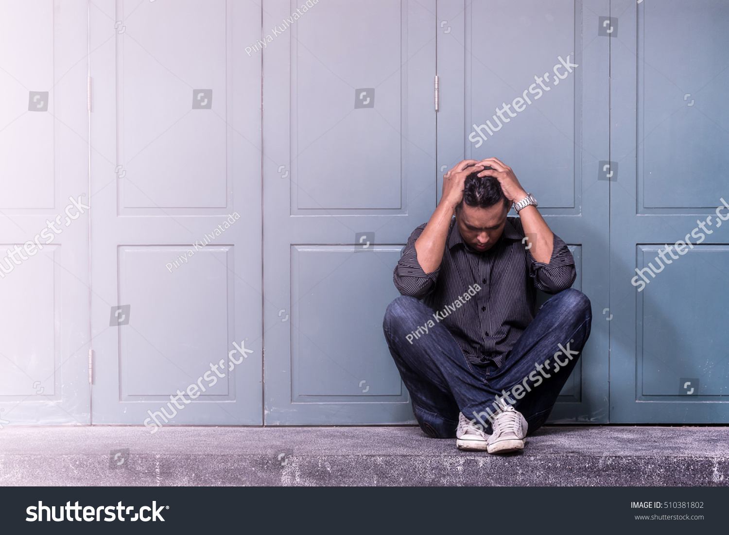 Homeless Man Looking Light Put Himself Stock Photo 510381802 | Shutterstock