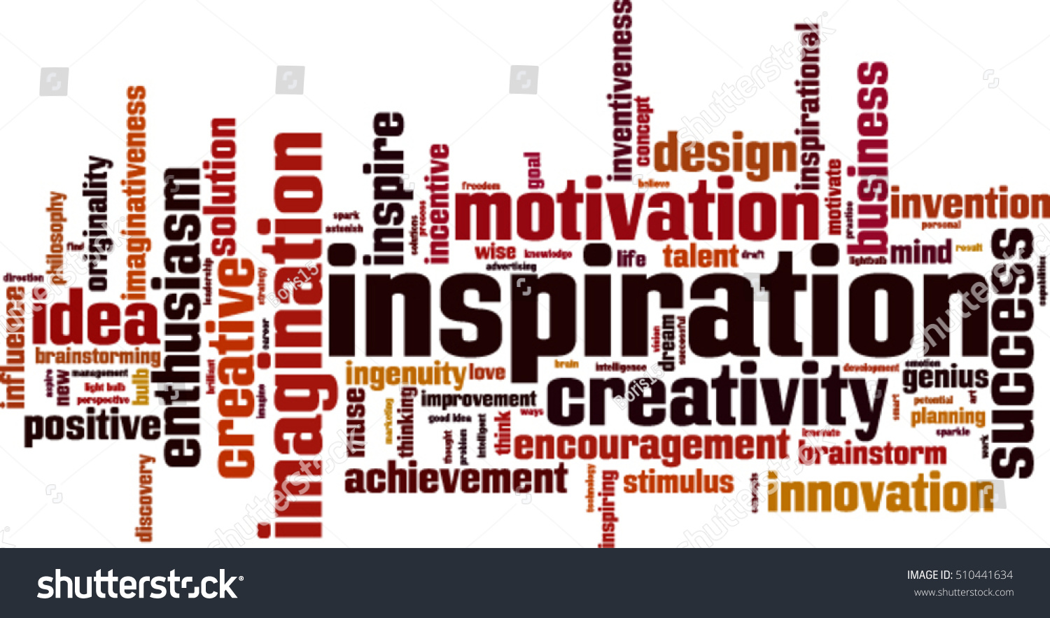 Inspiration Word Cloud Concept Vector Illustration Stock Vector 