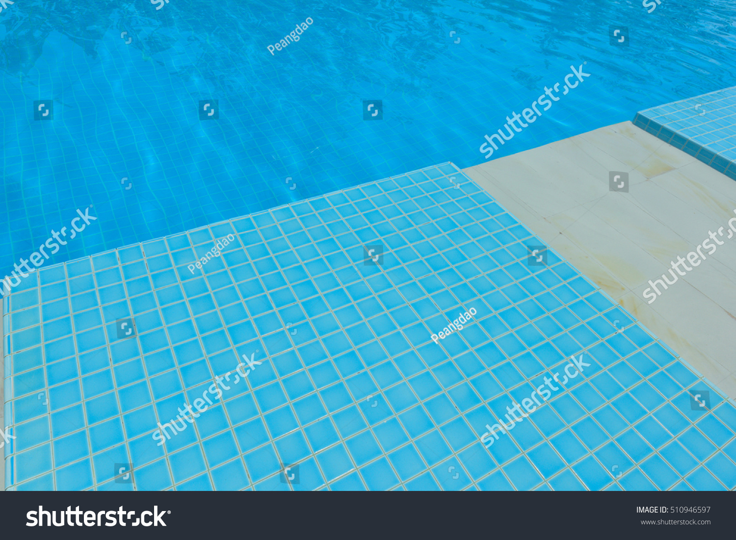 Blue Tile Swimming Pool Stock Photo 510946597 