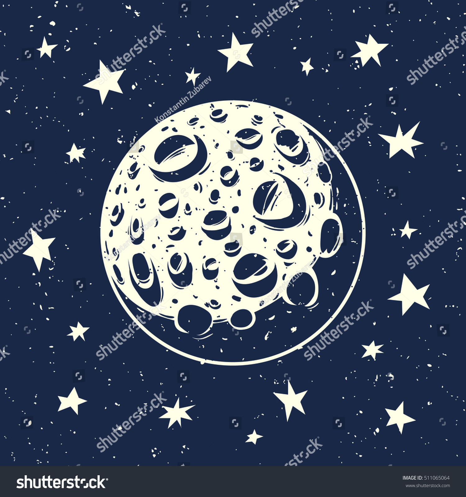 Vector Illustration Moon Stars Full Moon Stock Vector Royalty Free Vector Illustration Moon Stars Full Moon Stock Vector Royalty Free