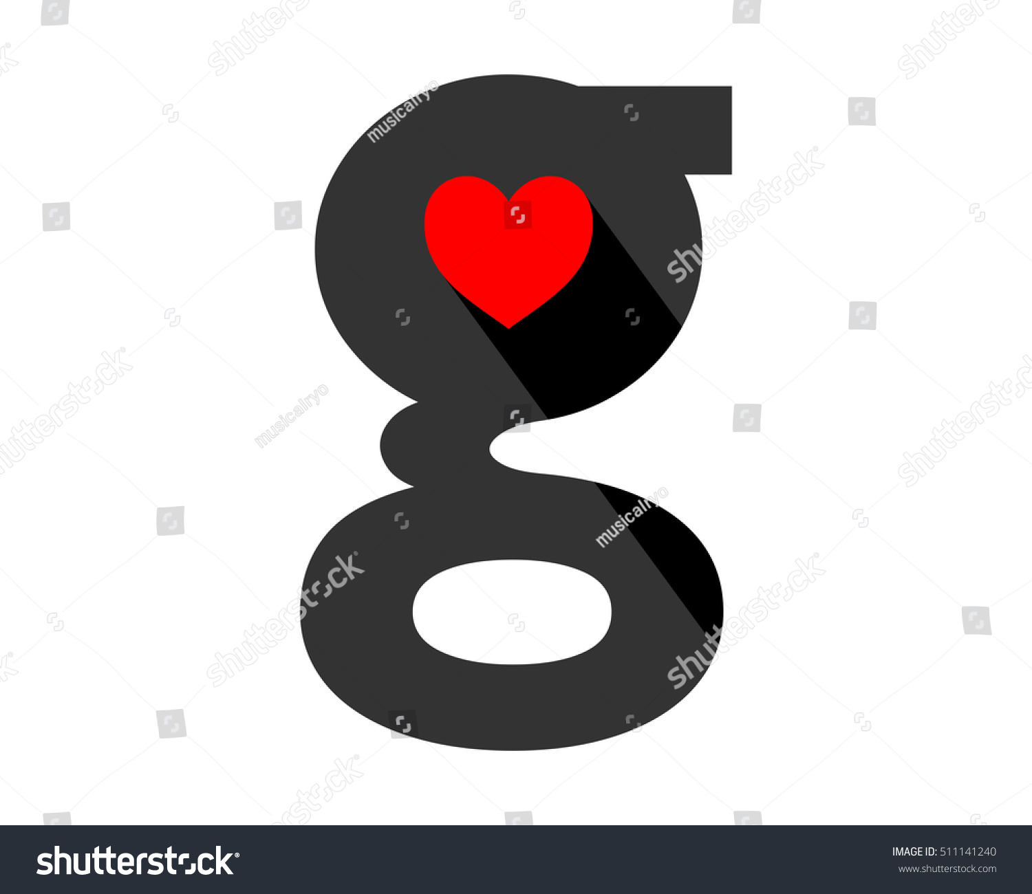 Heart Love Typography Alphabet Font Typeset Stock Vector (Royalty Free ...