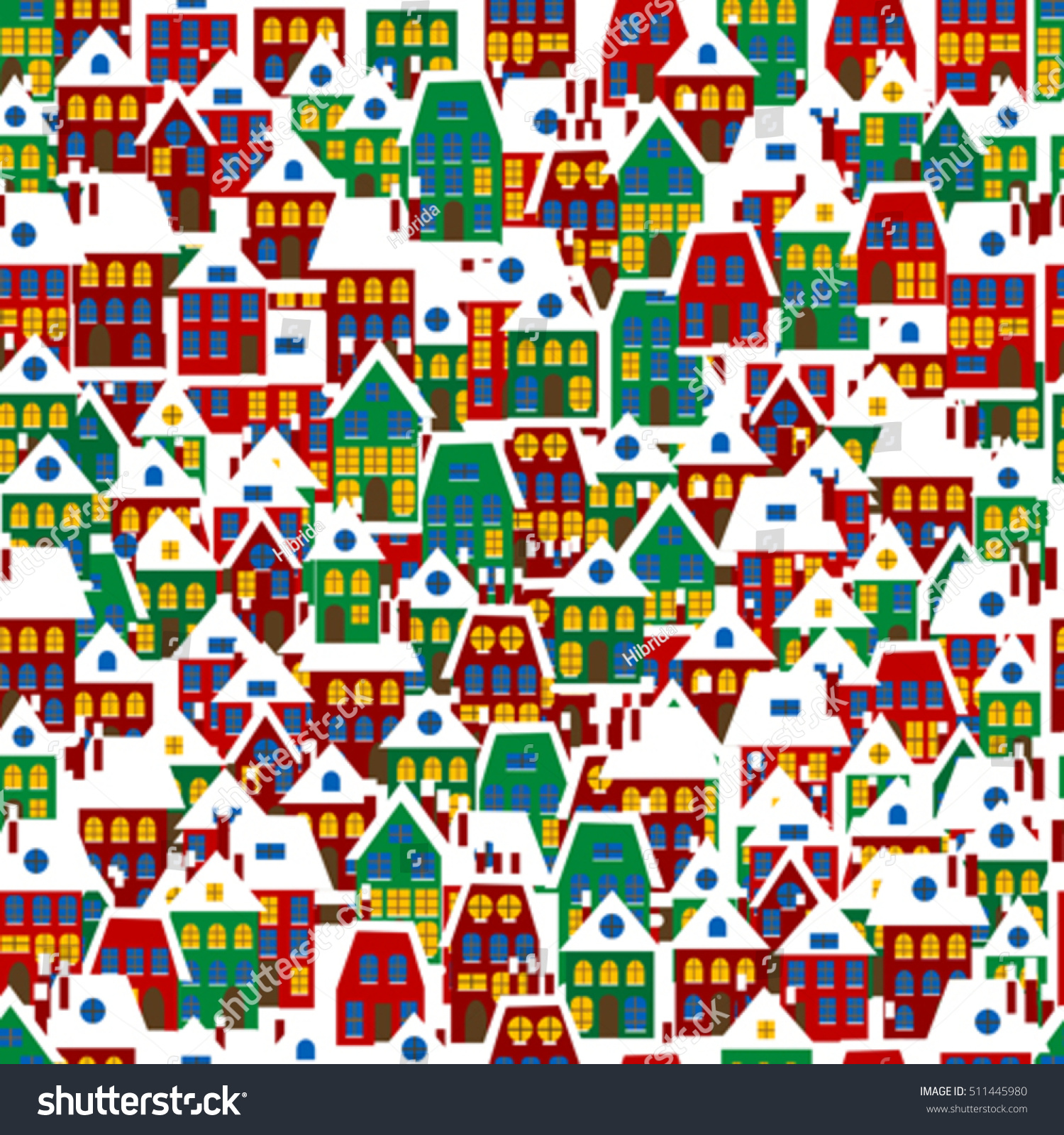 Cartoon Background Houses Stock Vector (Royalty Free) 511445980 ...