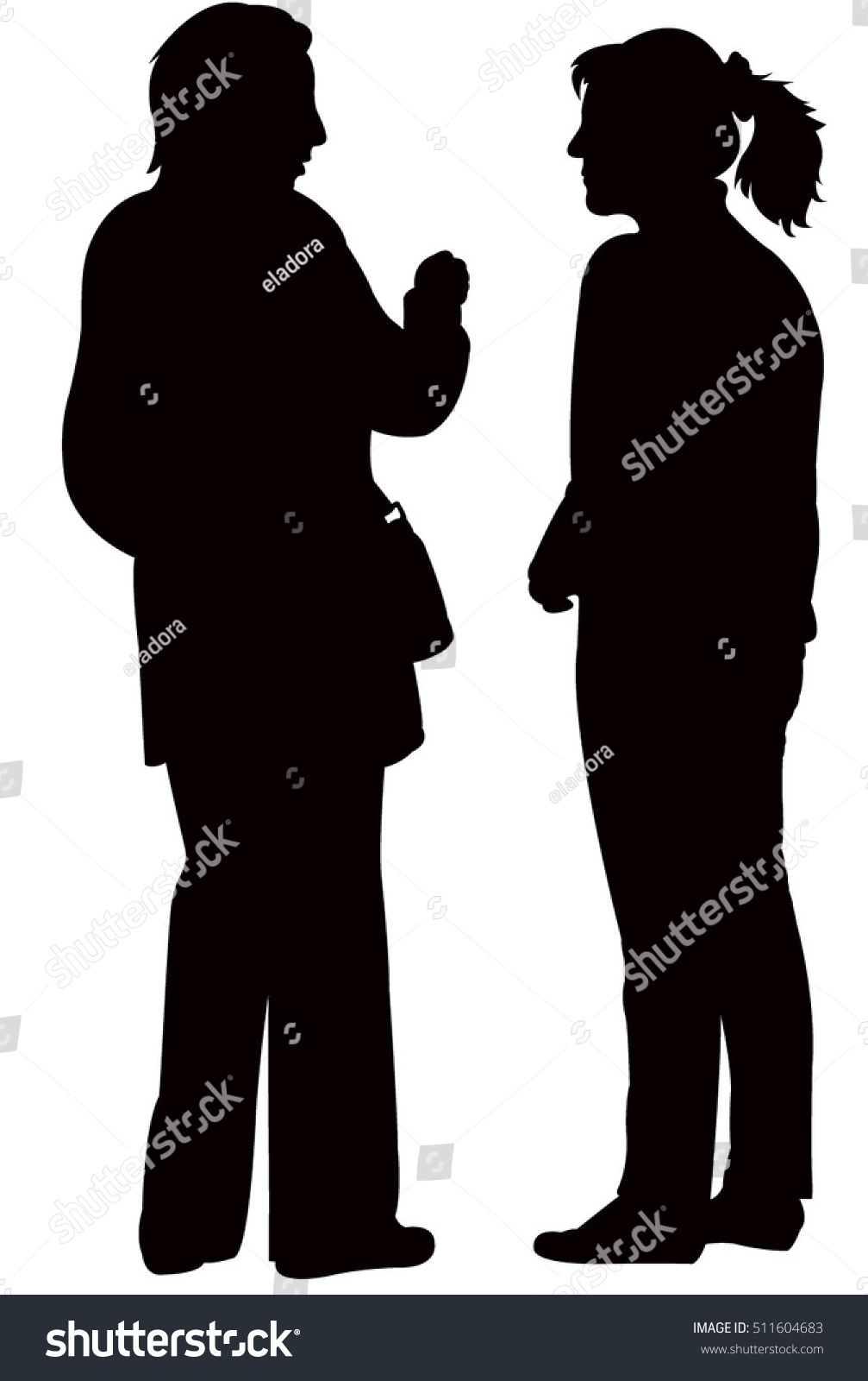 Two Women Talking Each Other Stock Vector (Royalty Free) 511604683 ...