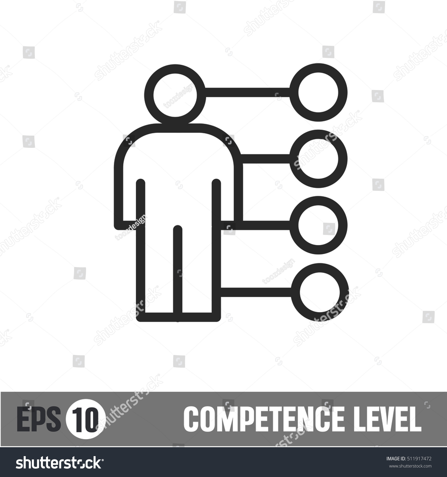 Vector Lines Icon Competence Level Stock Vector (Royalty Free ...