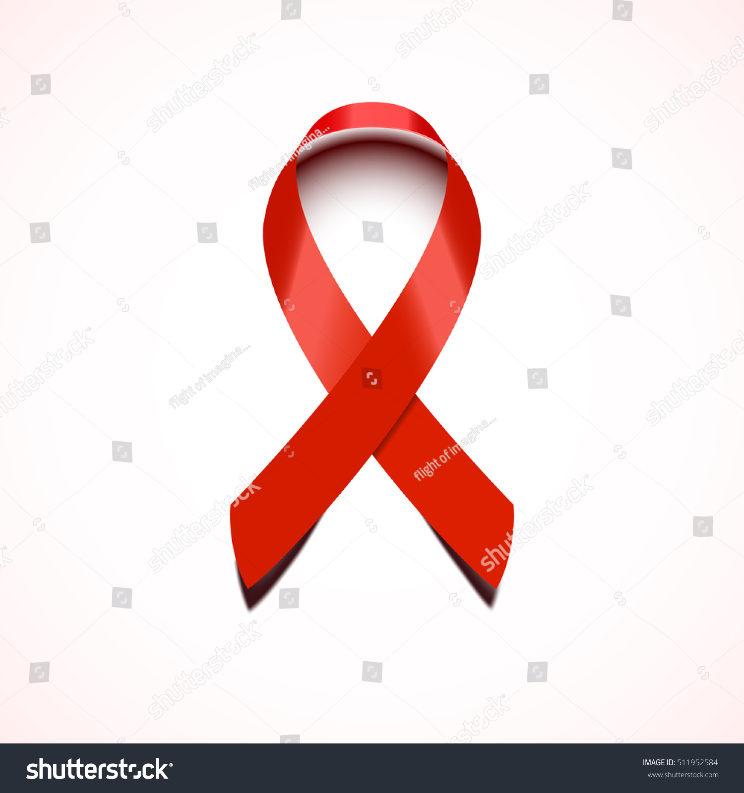 Aids Awareness Ribbon Vector Illustration Isolated Stock Vector ...