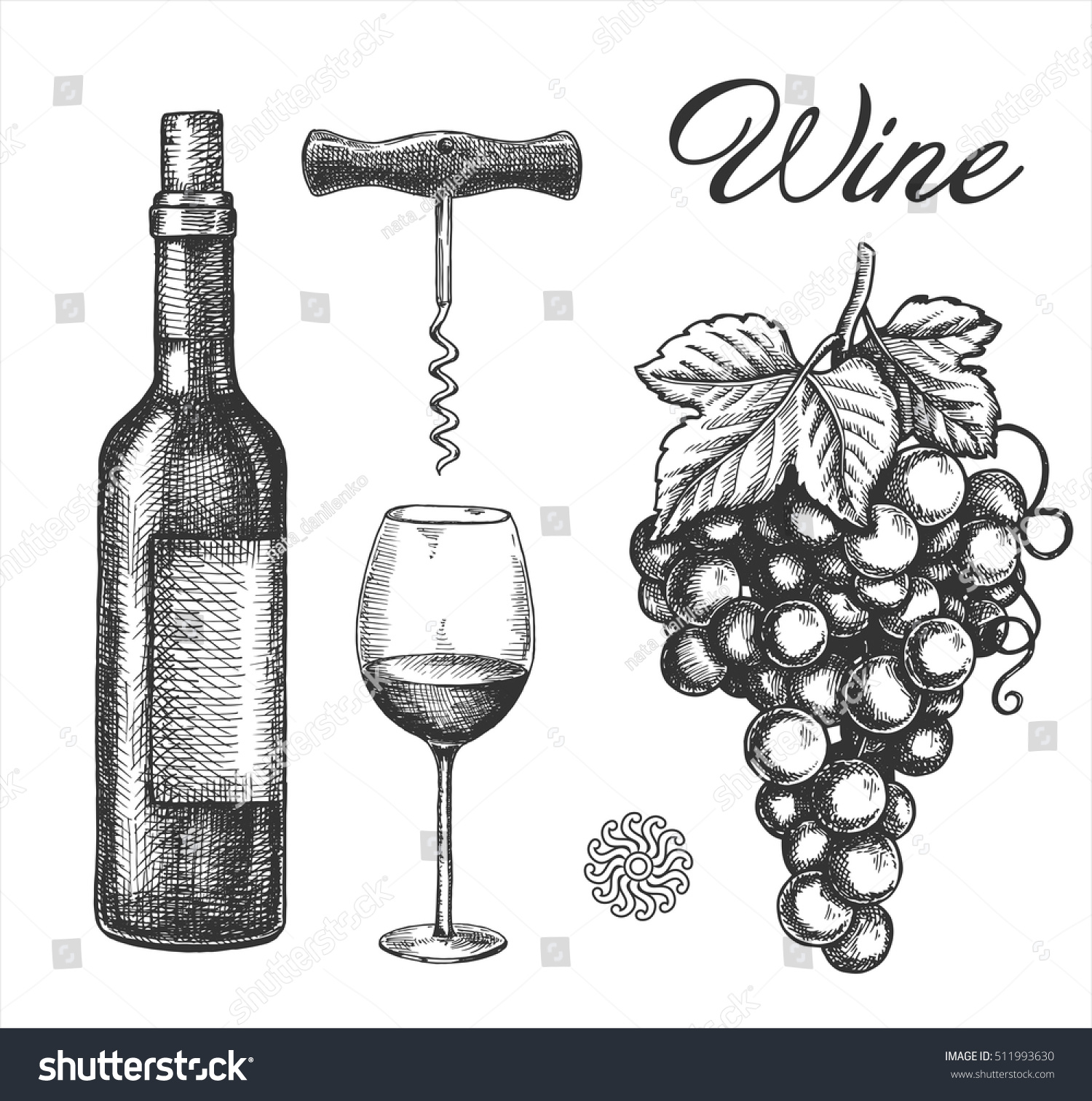 Бутылка вина Графика