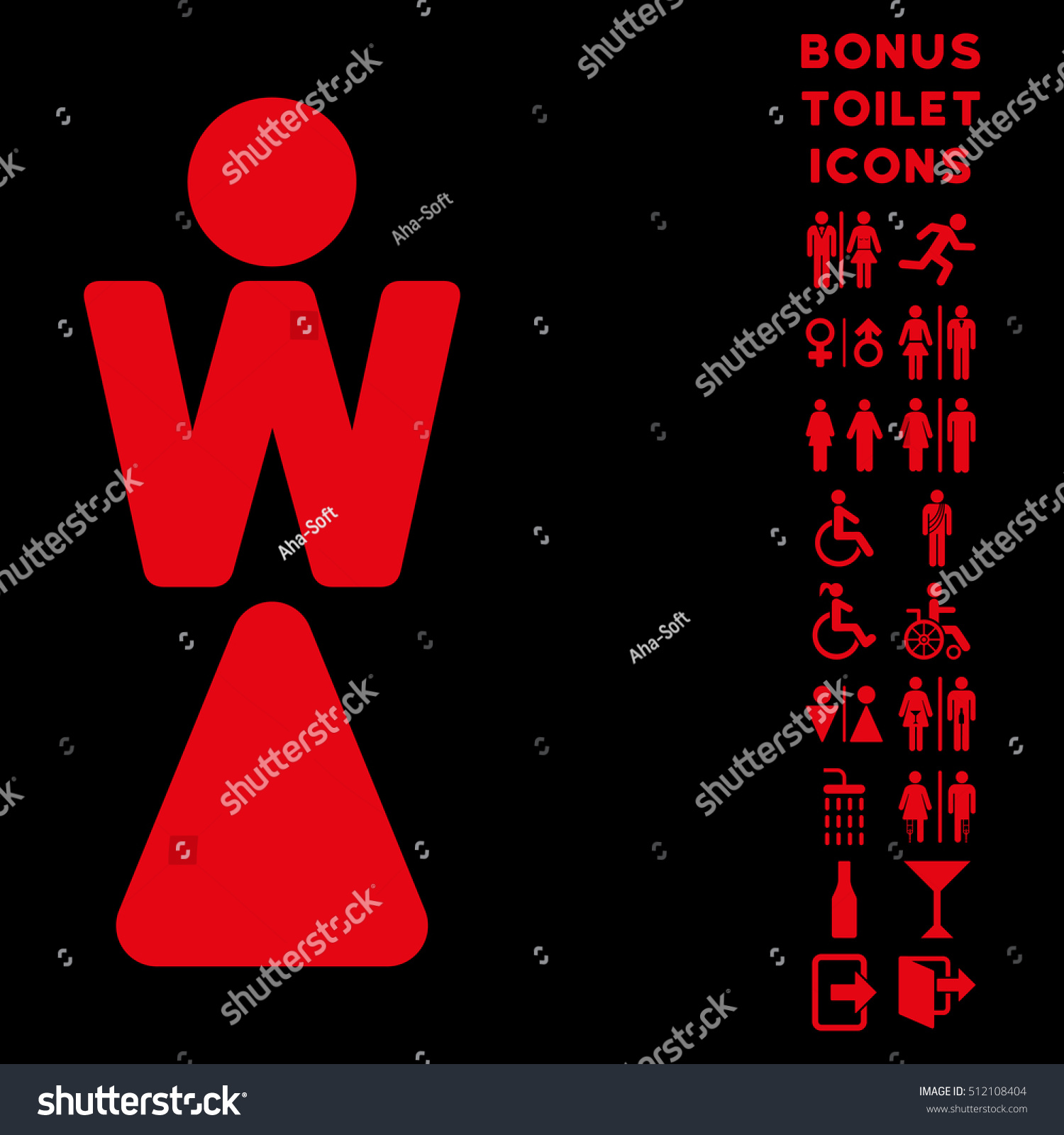 Woman Icon Bonus Male Female Toilet Stock Vector Royalty Free 512108404 Shutterstock