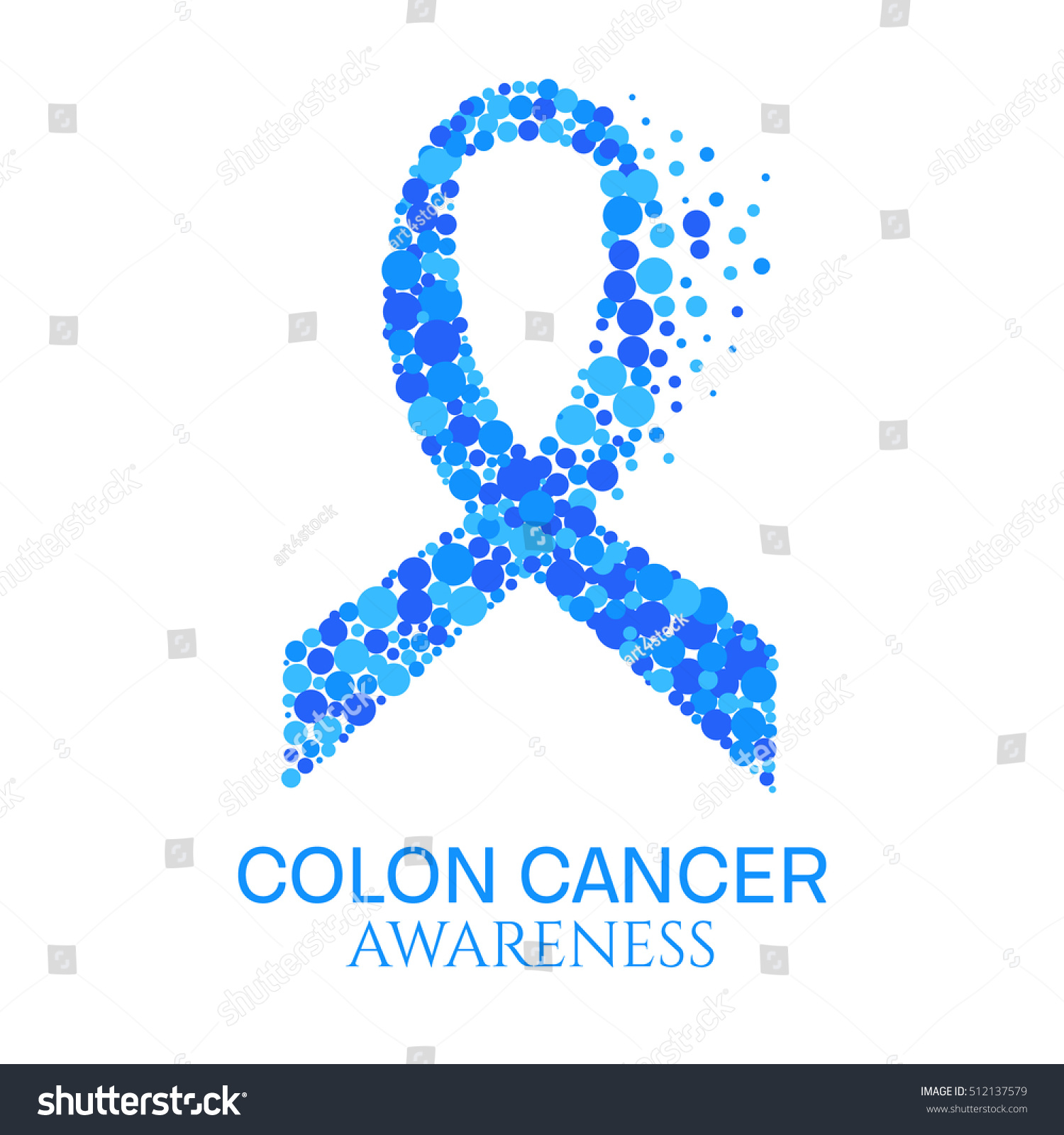 Colon Cancer Awareness Poster Blue Ribbon Stock Vector (Royalty Free ...