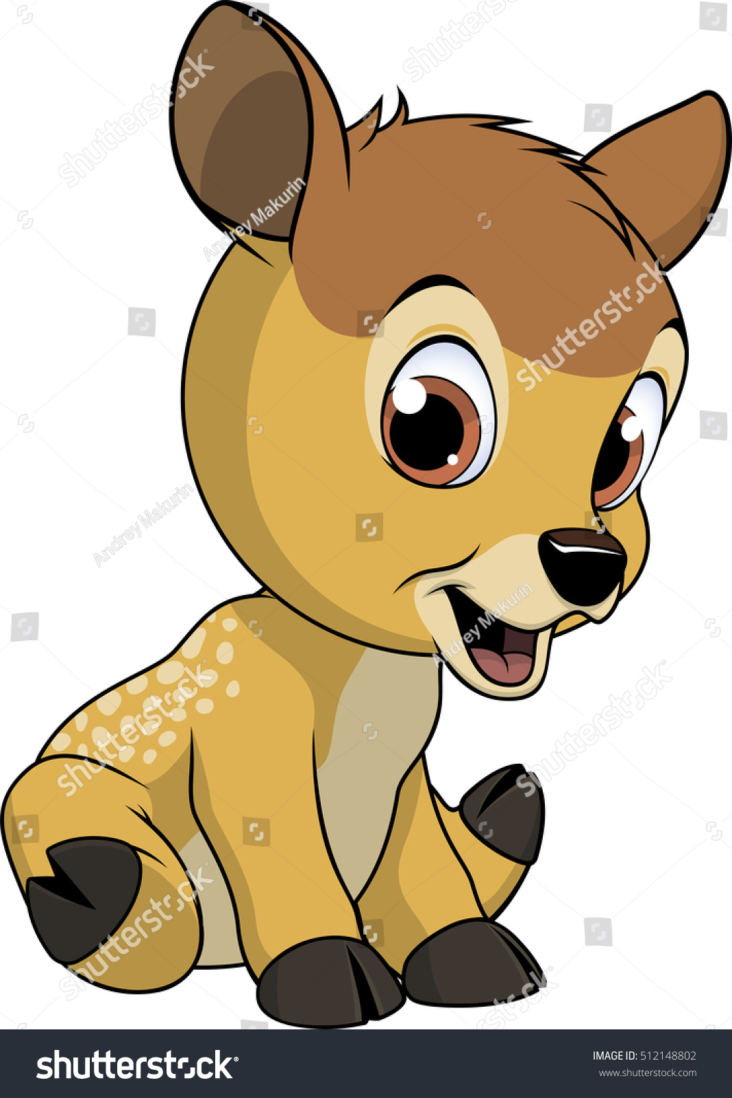 Funny Baby Deer Stock Vector (Royalty Free) 512148802 | Shutterstock