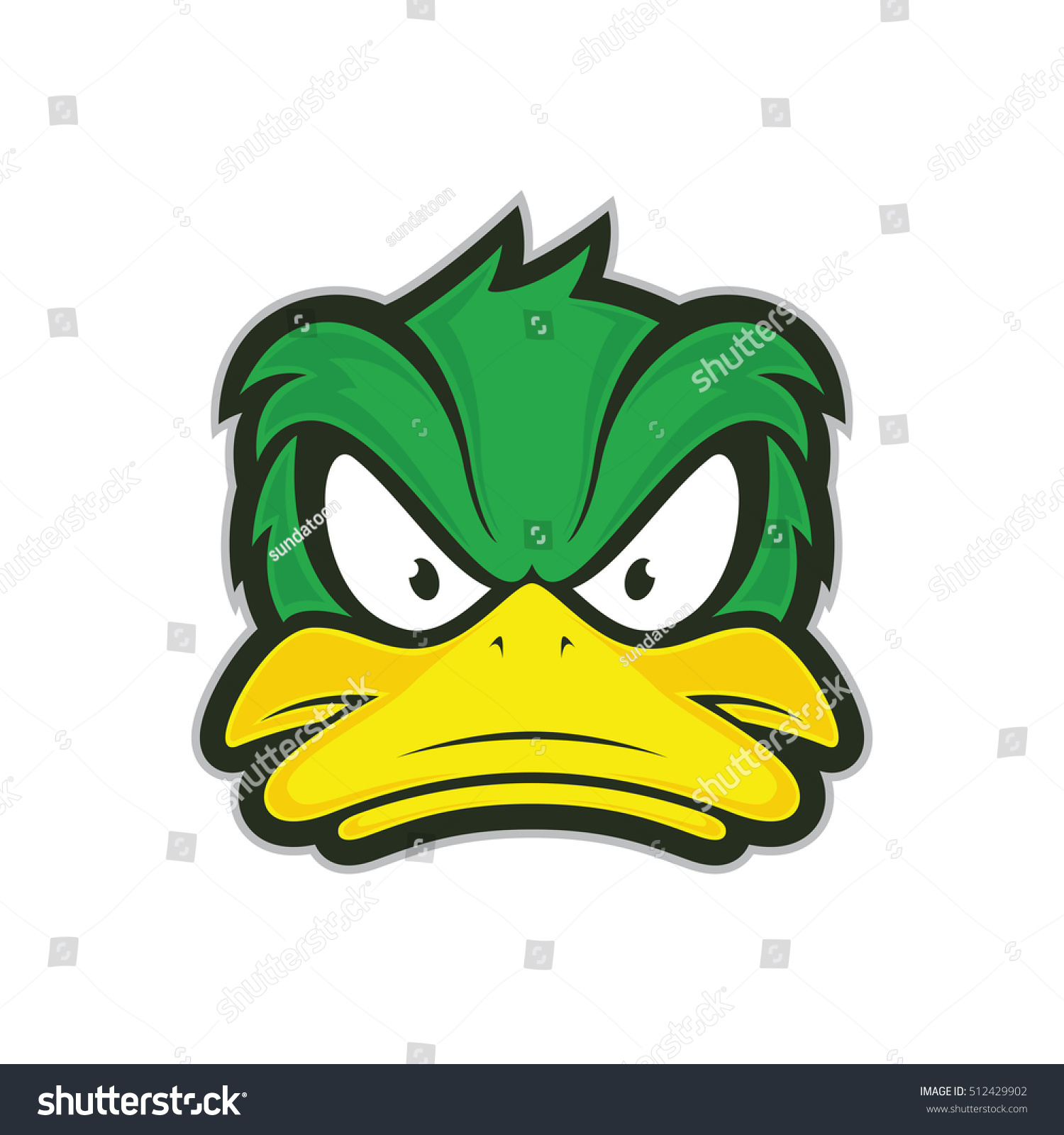 Angry Duck Mascot Stock Vector (Royalty Free) 512429902 | Shutterstock