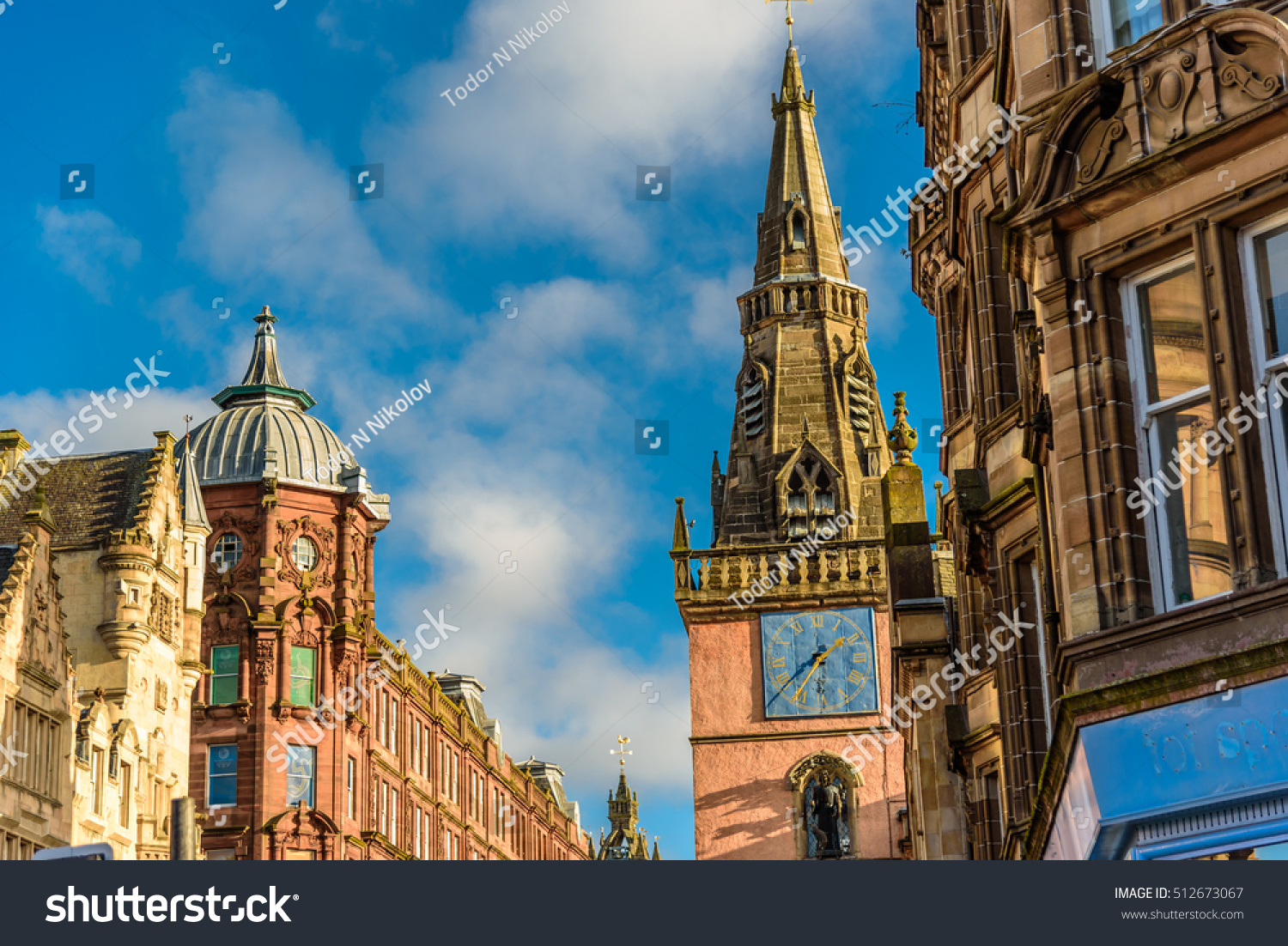 Beautiful Glasgow Architecture Impressive Buildings City Stock Photo ...