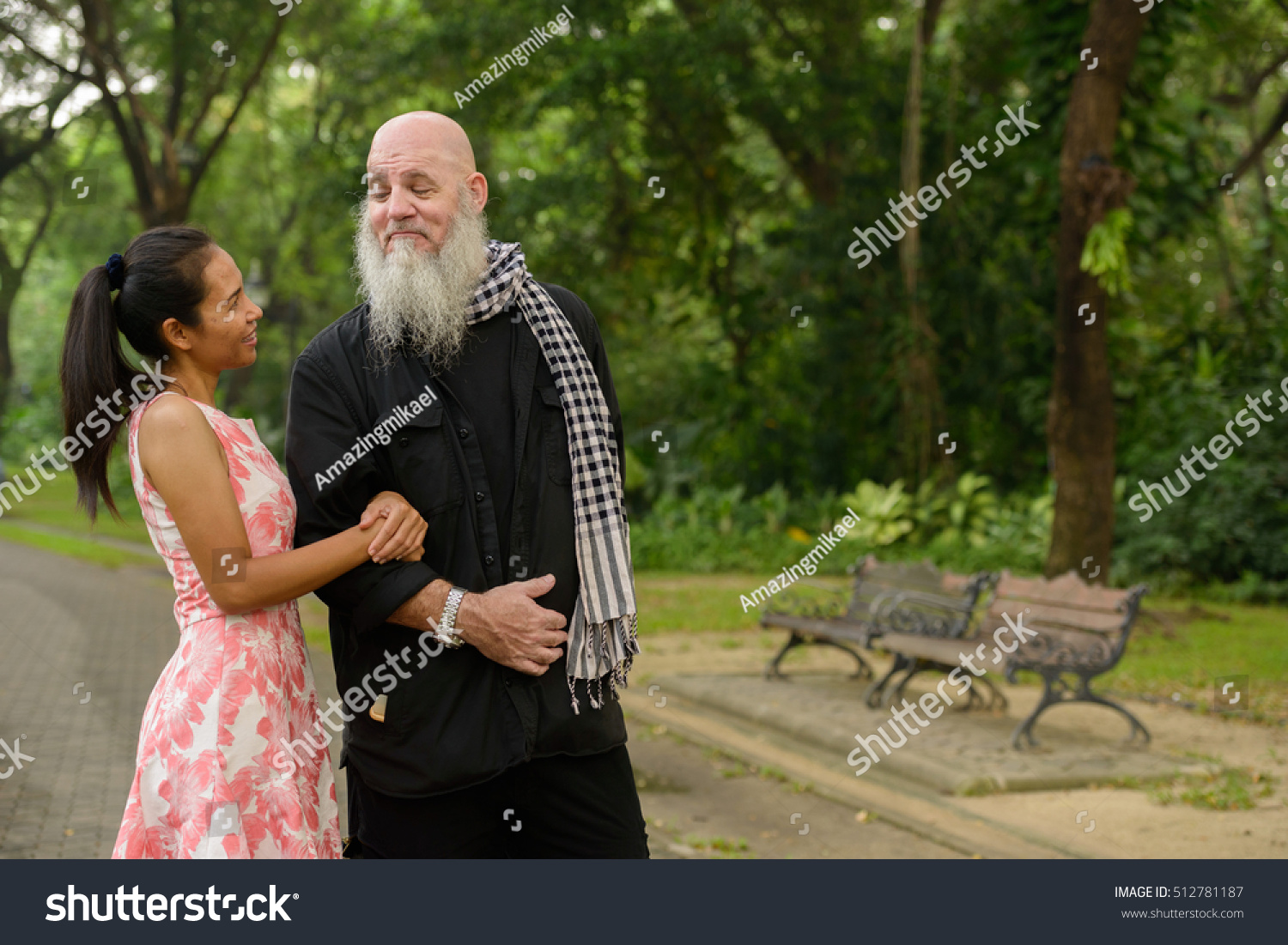 Young Couple Old Man
