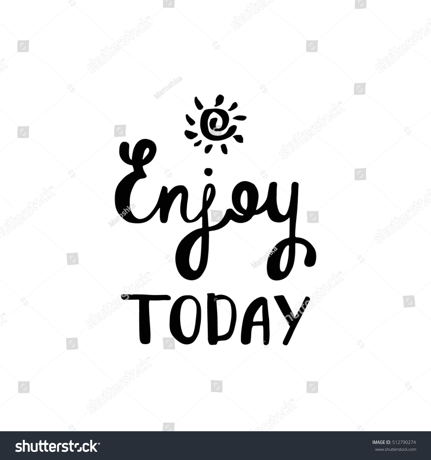 Smile Inspirational Quote About Happy Modern Stock Vector (Royalty Free ...