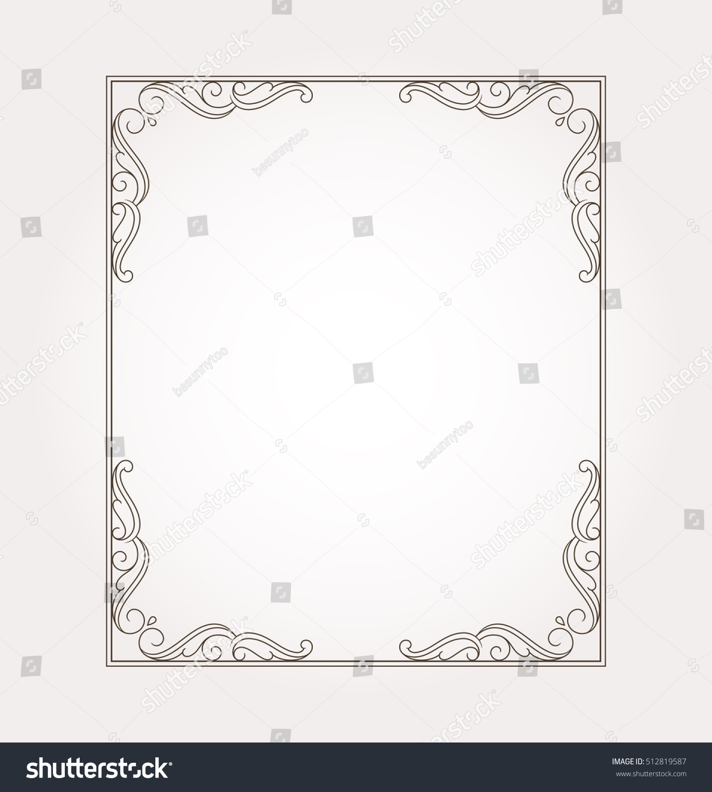 Fancy Page Decoration Decorative Frame Border Stock Vector (Royalty ...