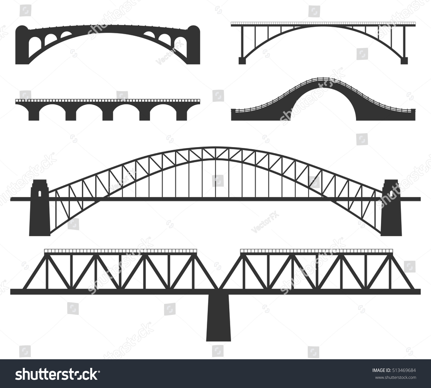 Мост сбоку вектор