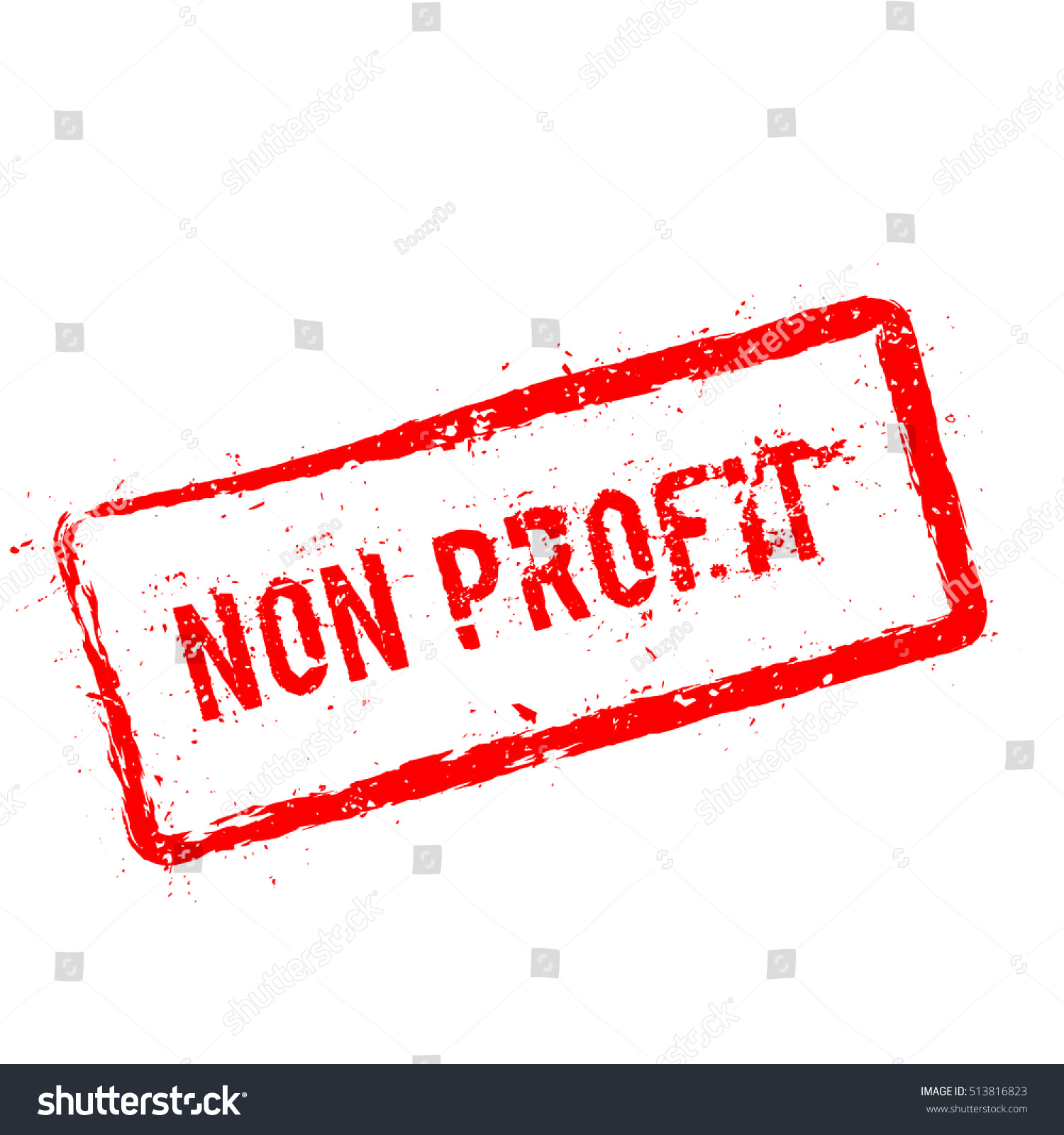 Non Profit Red Rubber Stamp Isolated Stock Vector (Royalty Free ...