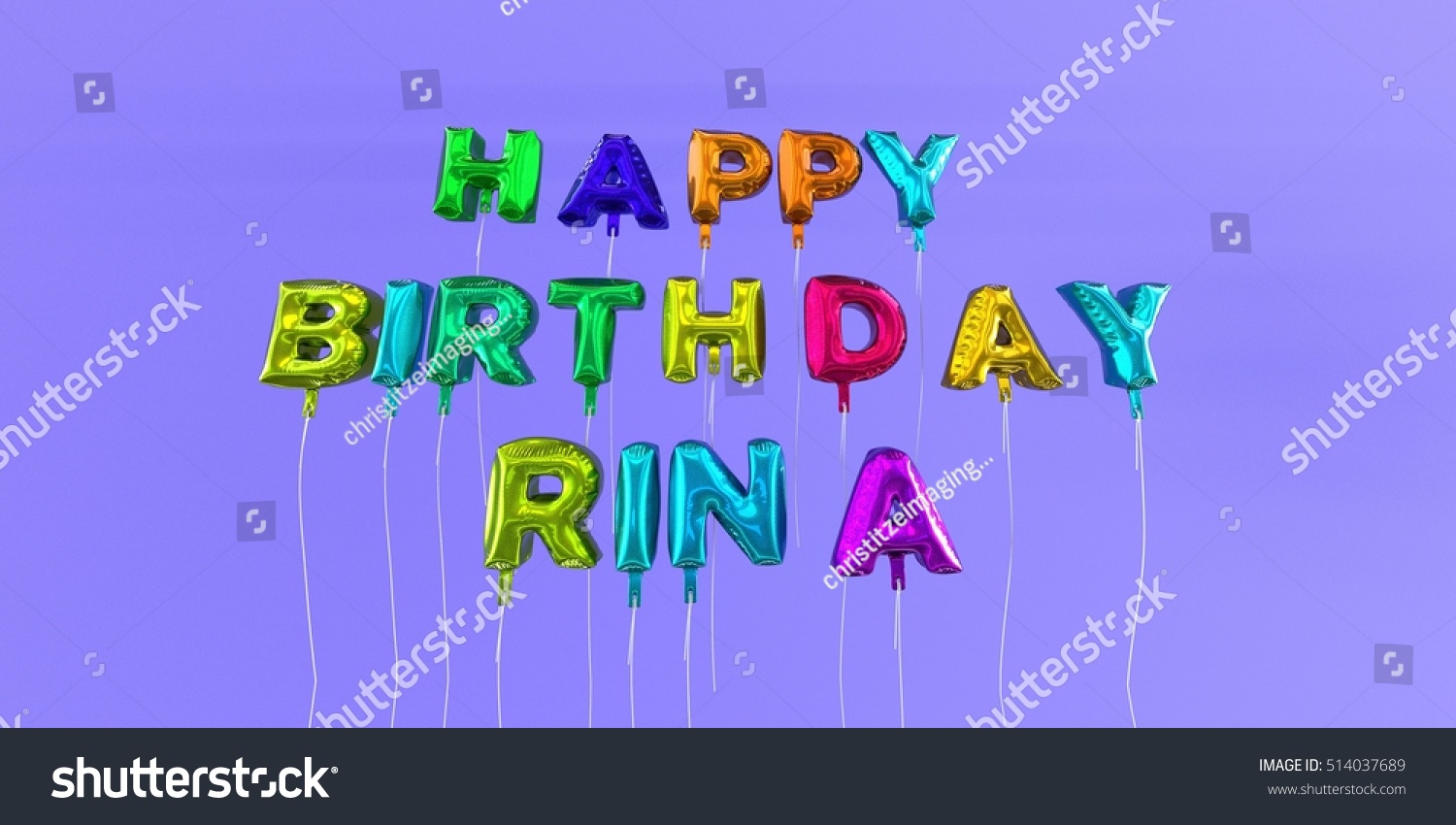 Happy Birthday Rina Card Balloon Text 스톡 일러스트 514037689 Shutterstock