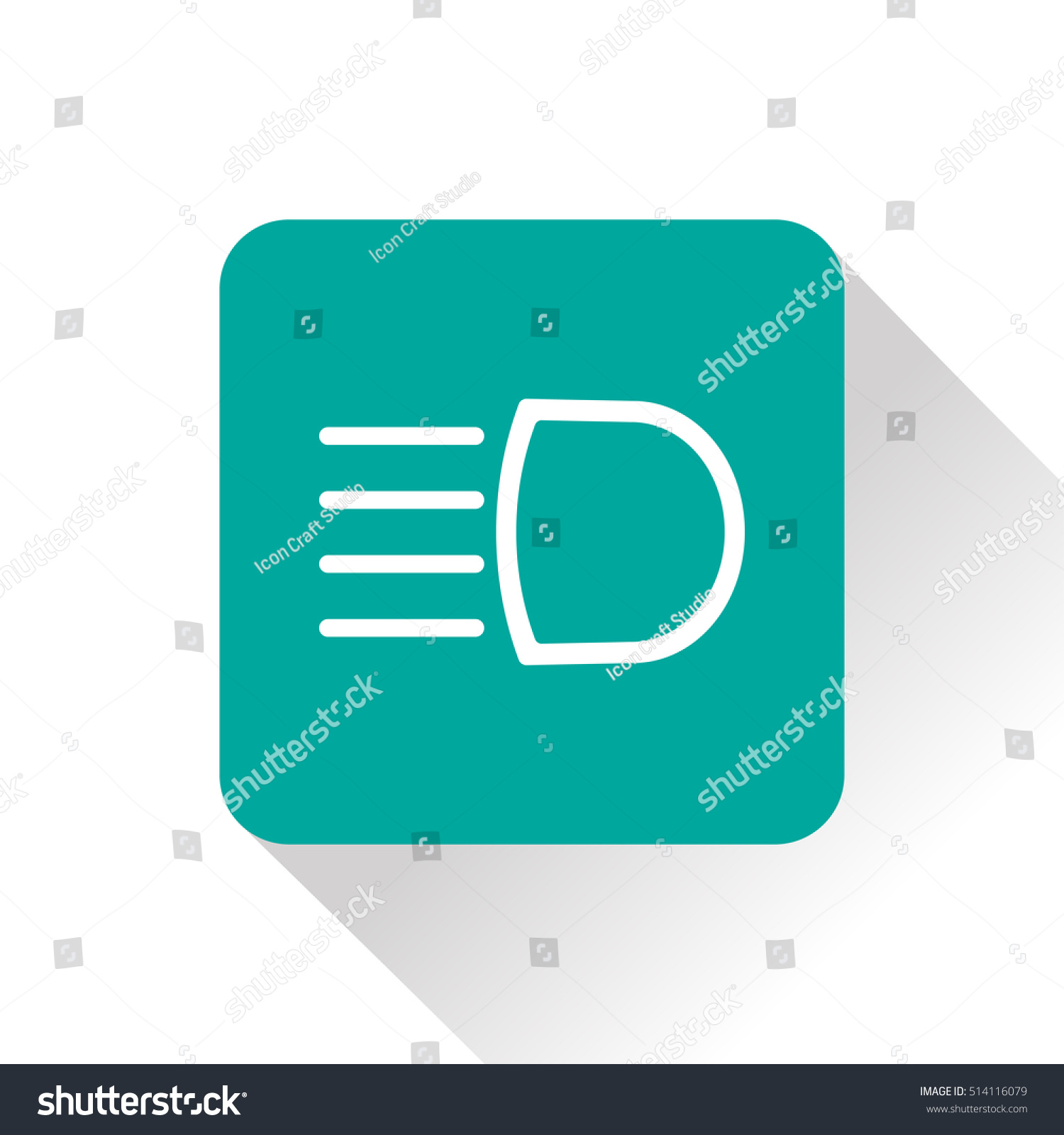 Headlight High Beam Symbol Vector Hmi Stock Vector (Royalty Free ...